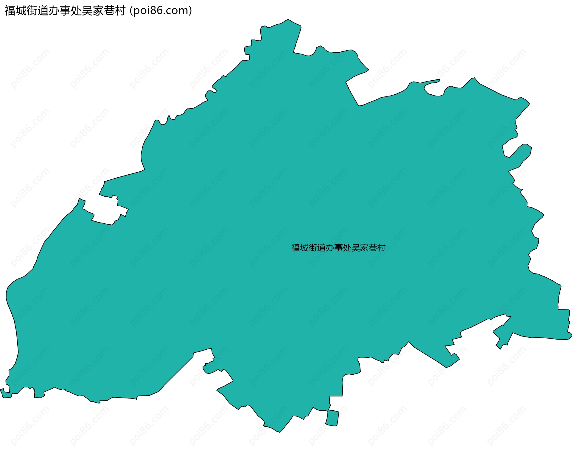 福城街道办事处吴家巷村边界地图