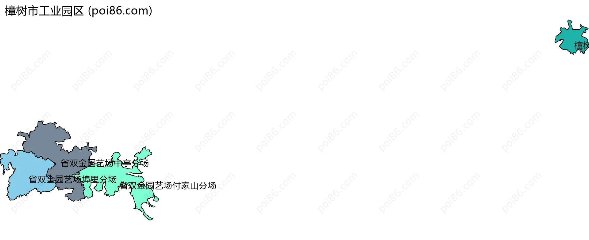 樟树市工业园区边界地图(五级行政区划)