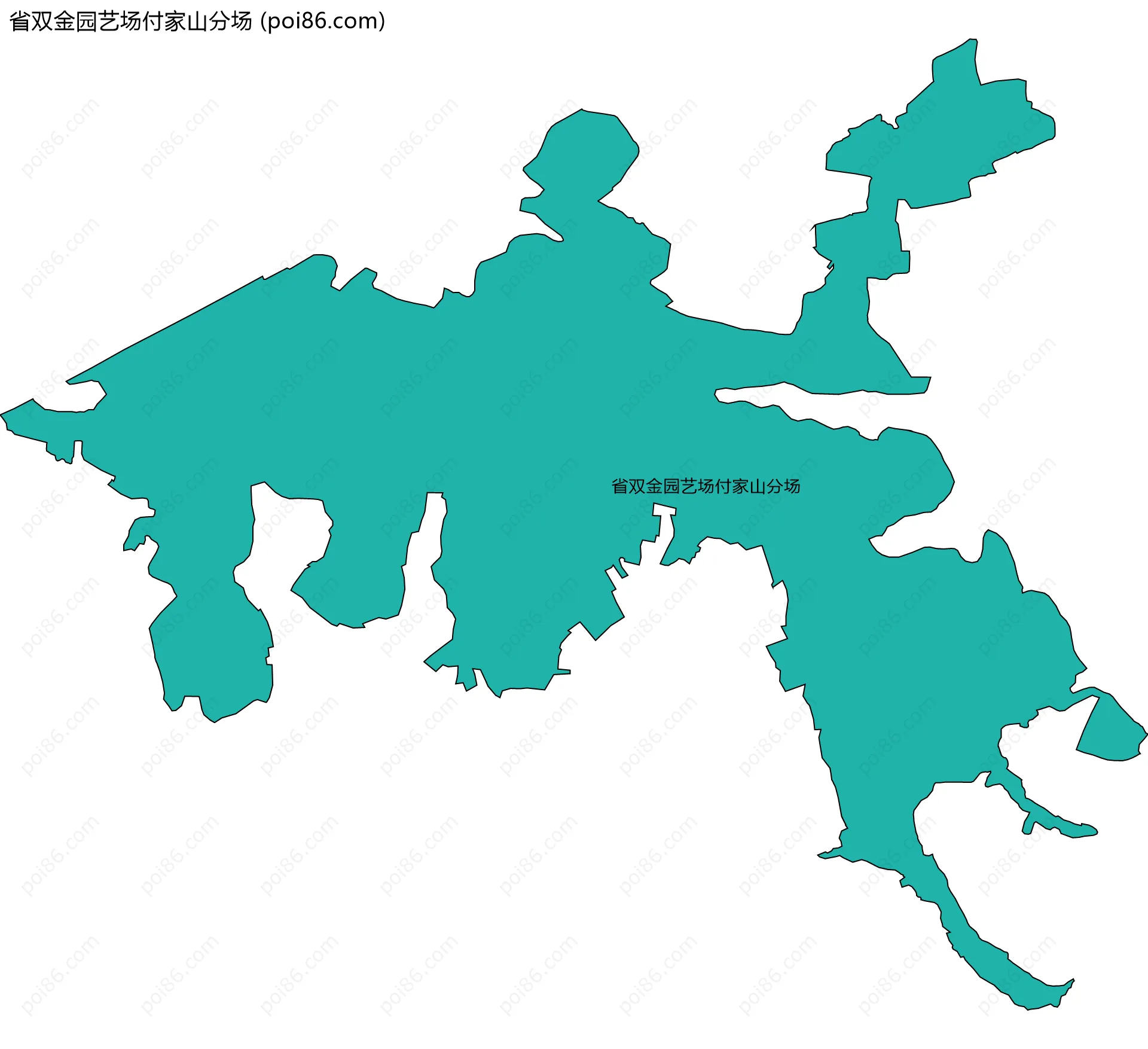 省双金园艺场付家山分场边界地图