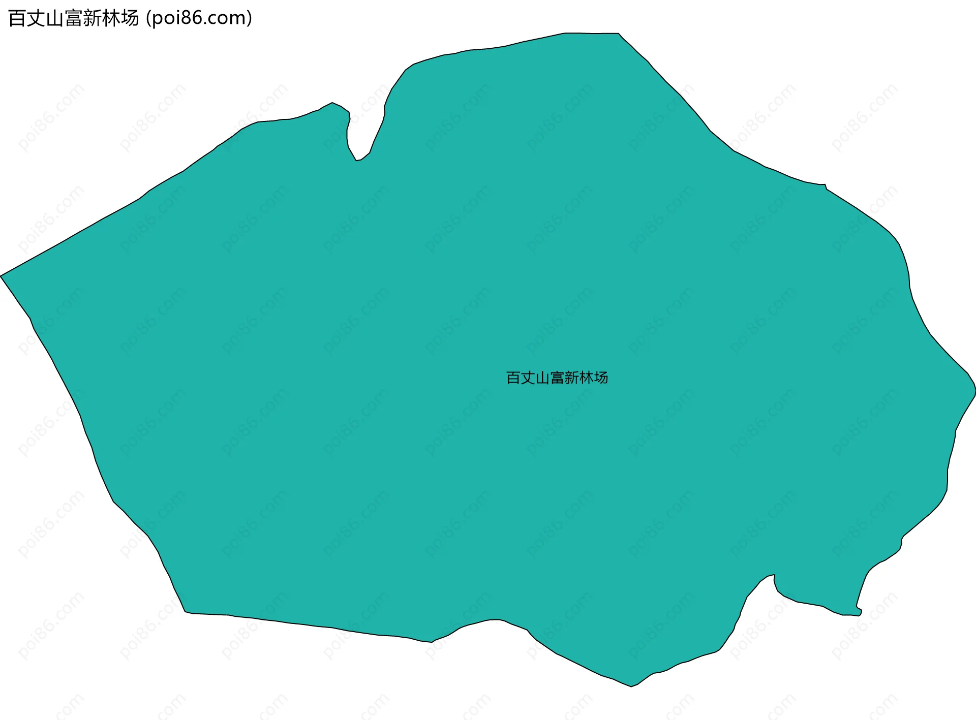百丈山富新林场边界地图(五级行政区划)