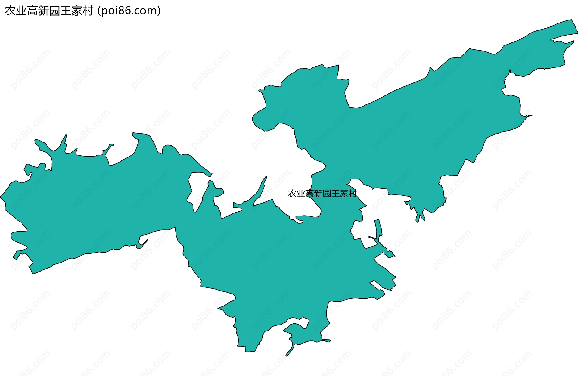 农业高新园王家村边界地图