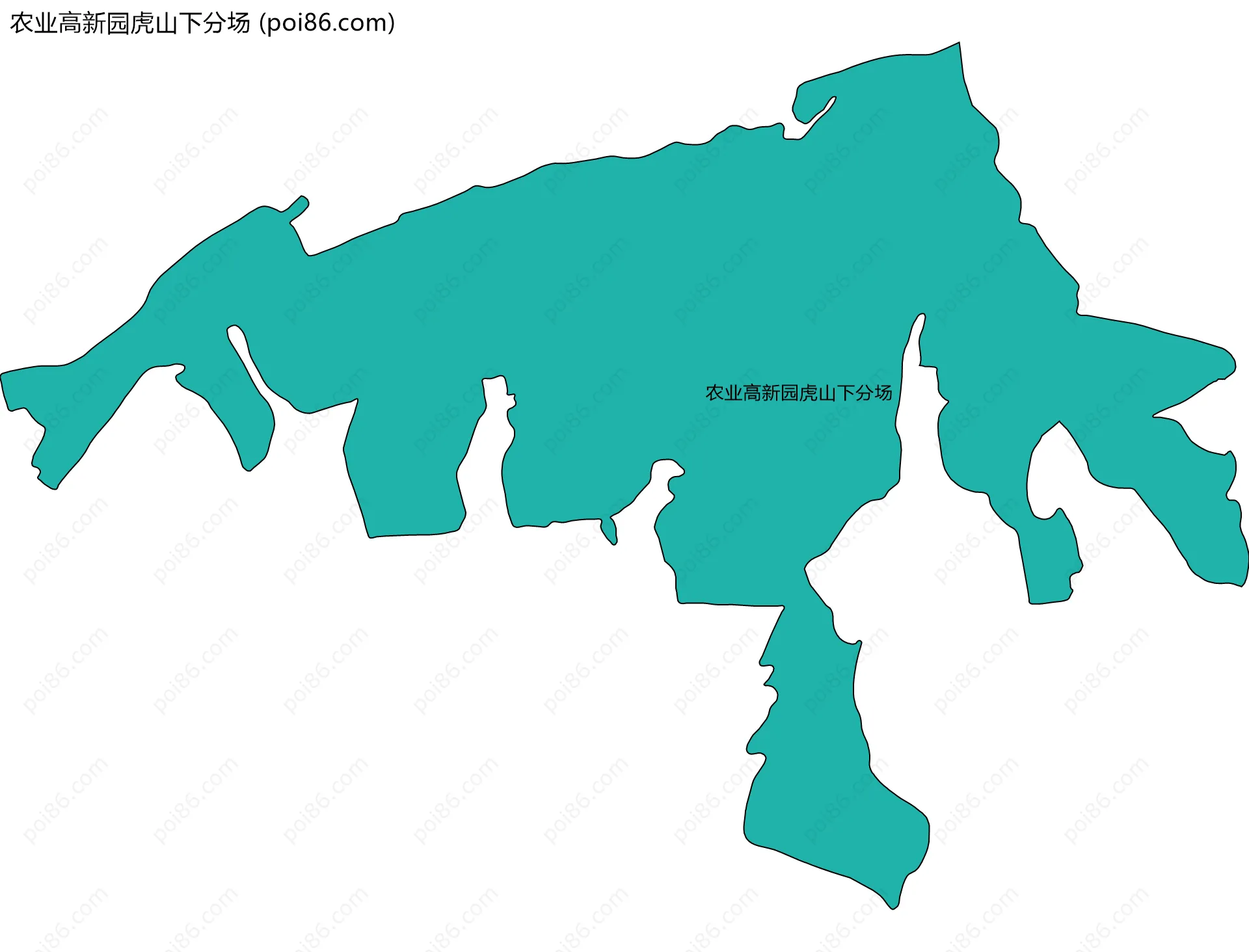 农业高新园虎山下分场边界地图
