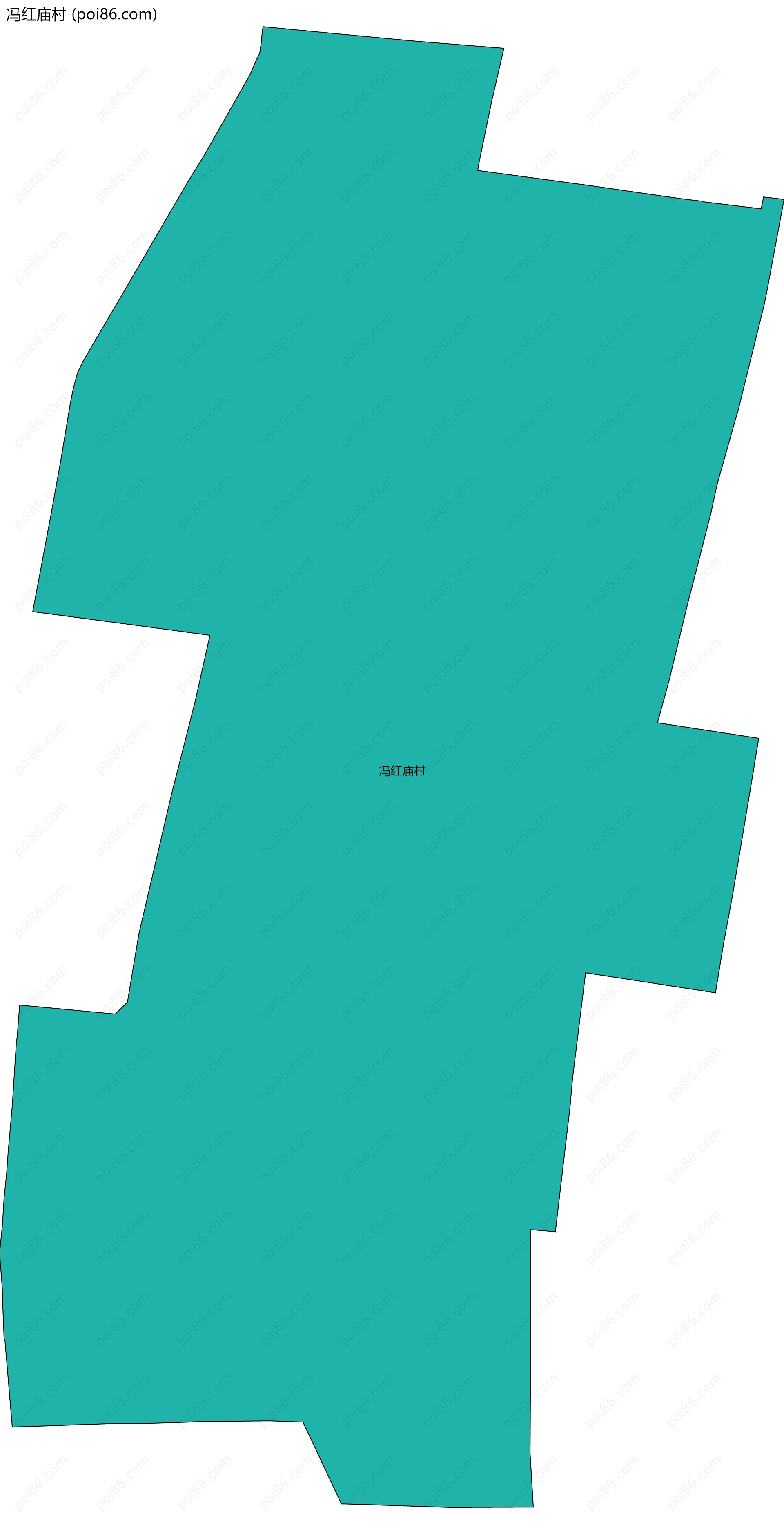 冯红庙村边界地图