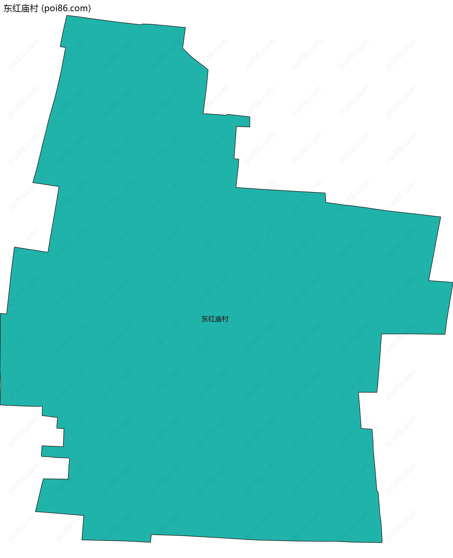 东红庙村边界地图