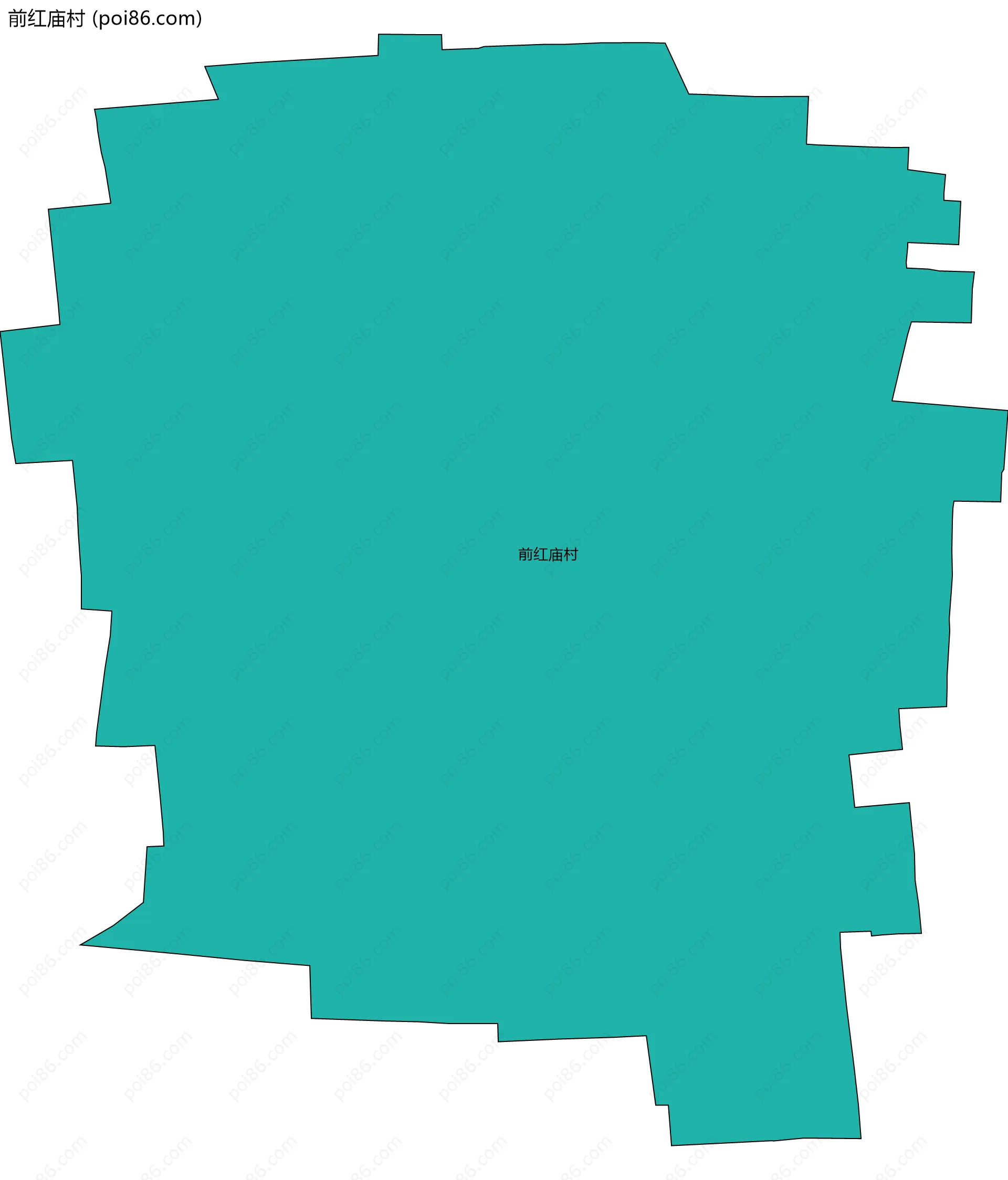 前红庙村边界地图