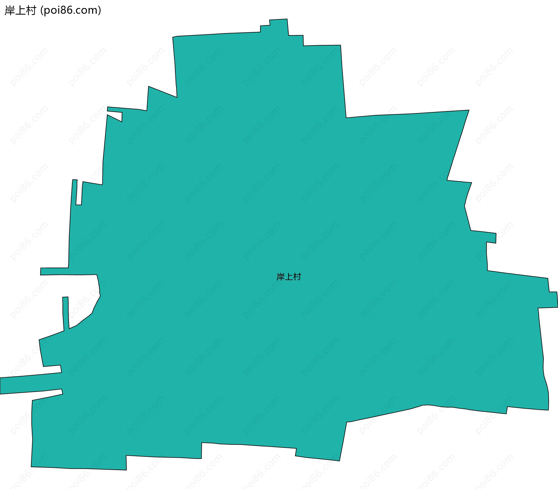 岸上村边界地图
