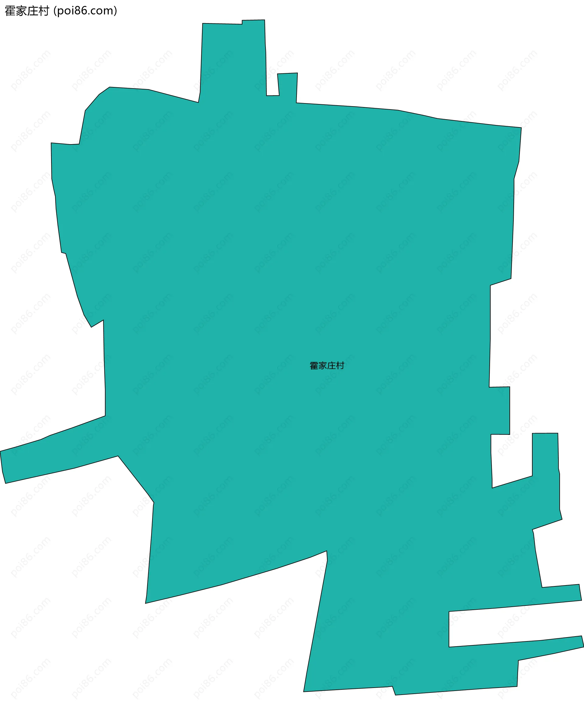 霍家庄村边界地图