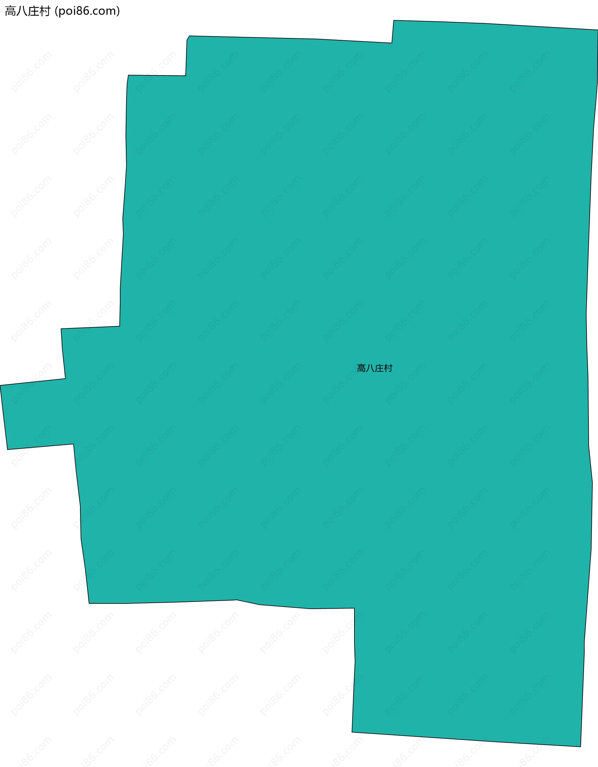 高八庄村边界地图