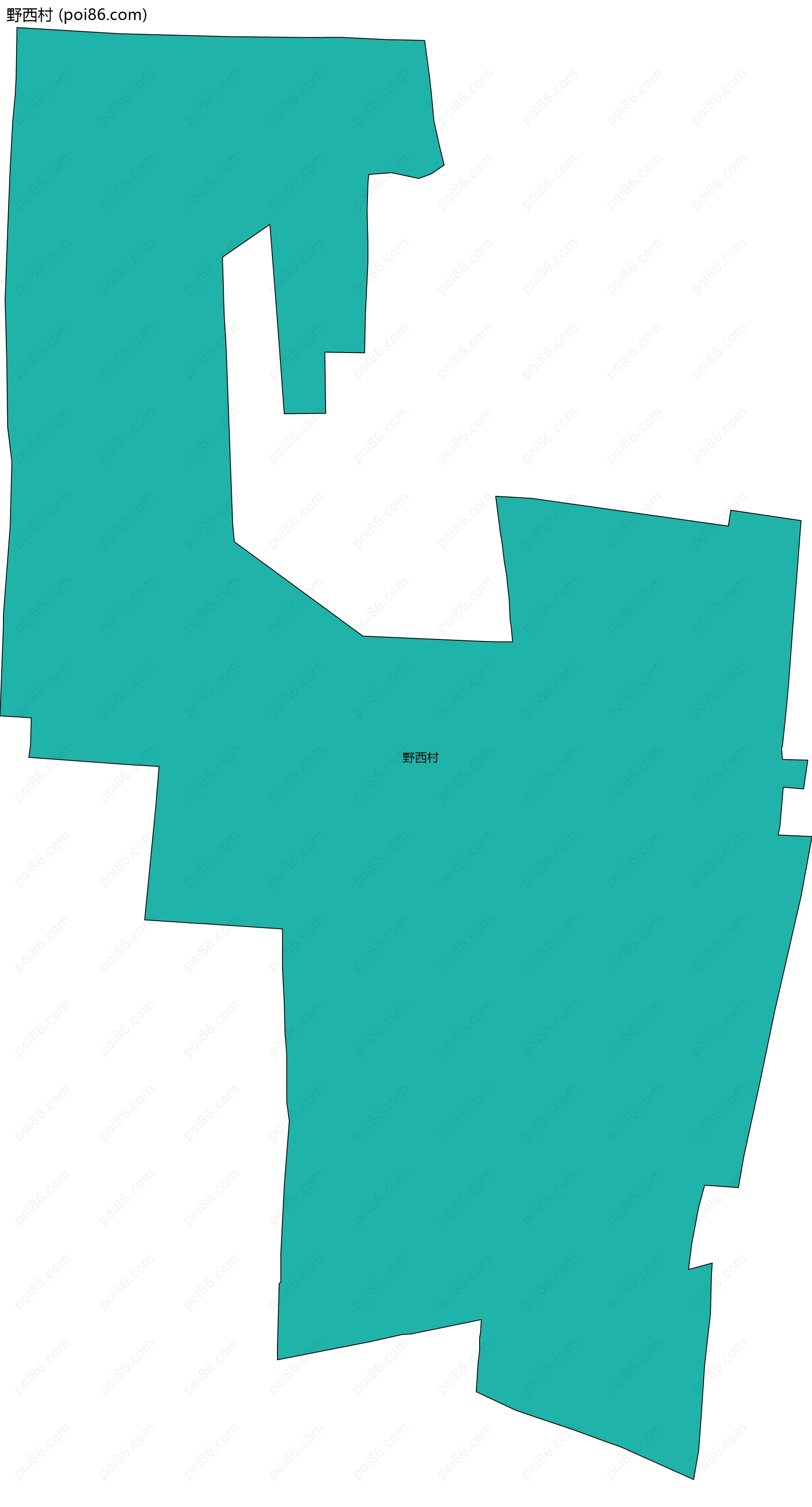 野西村边界地图