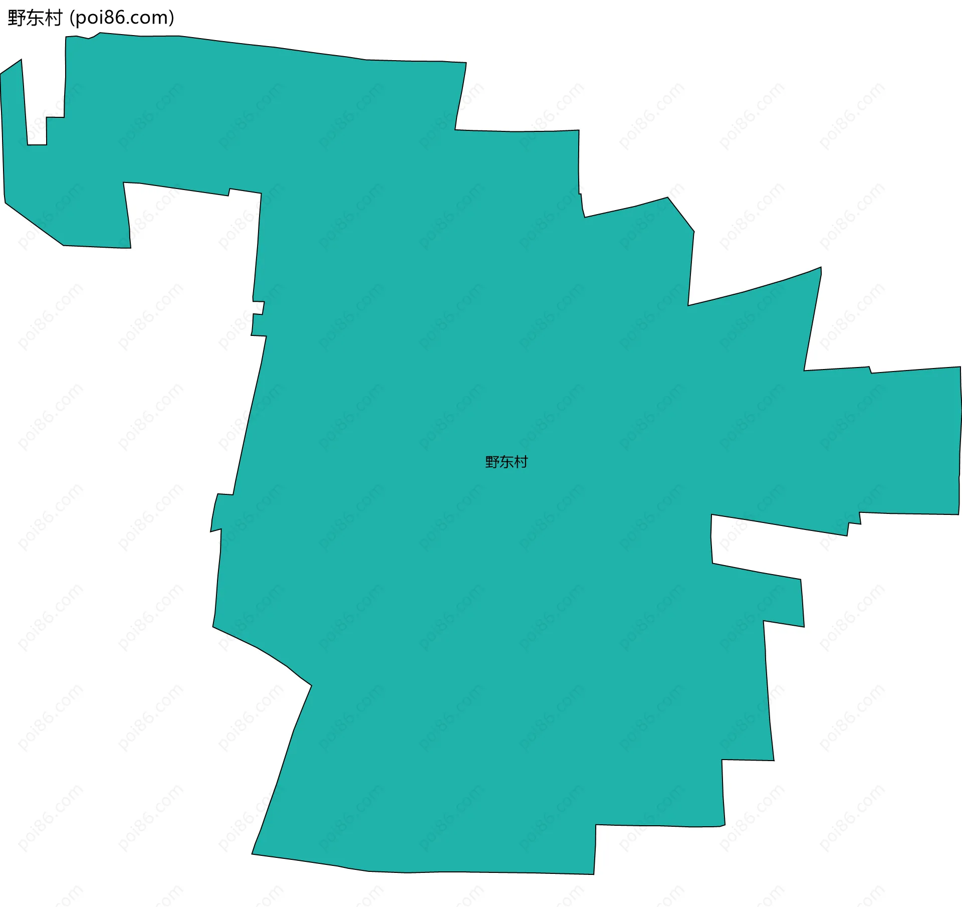 野东村边界地图
