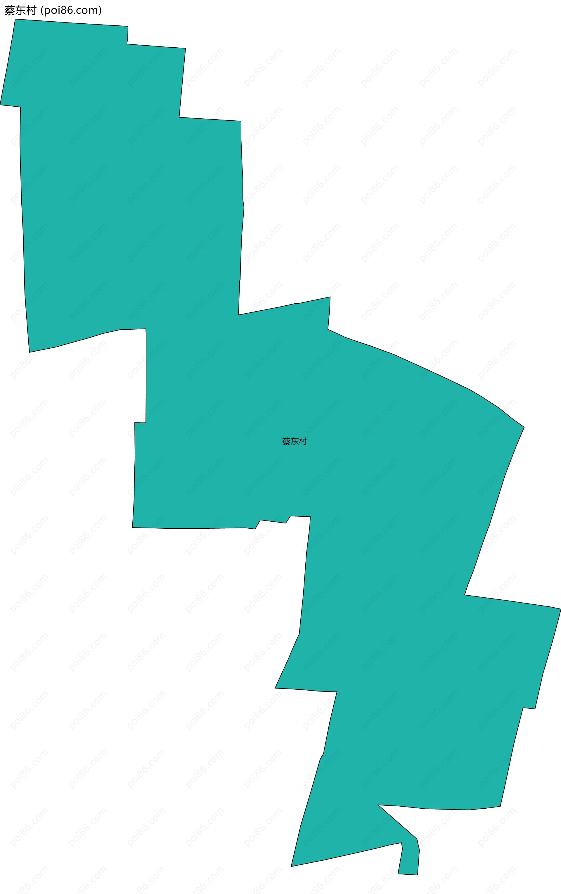 蔡东村边界地图