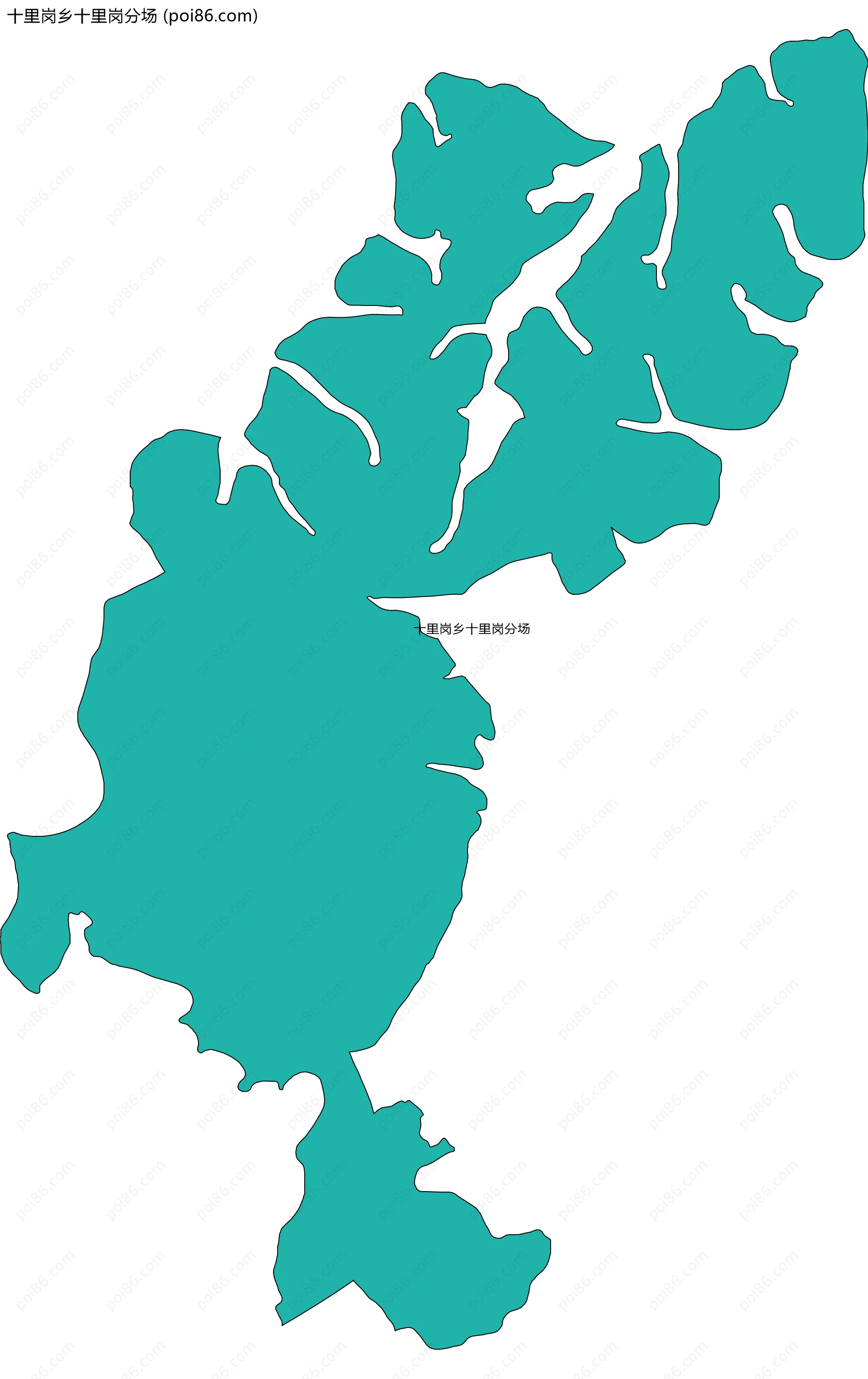 十里岗乡十里岗分场边界地图