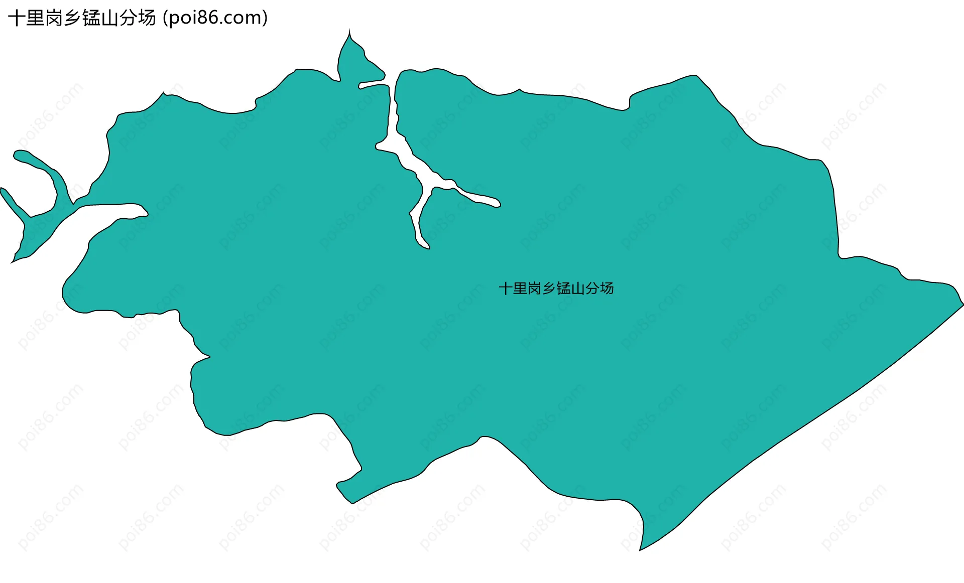 十里岗乡锰山分场边界地图