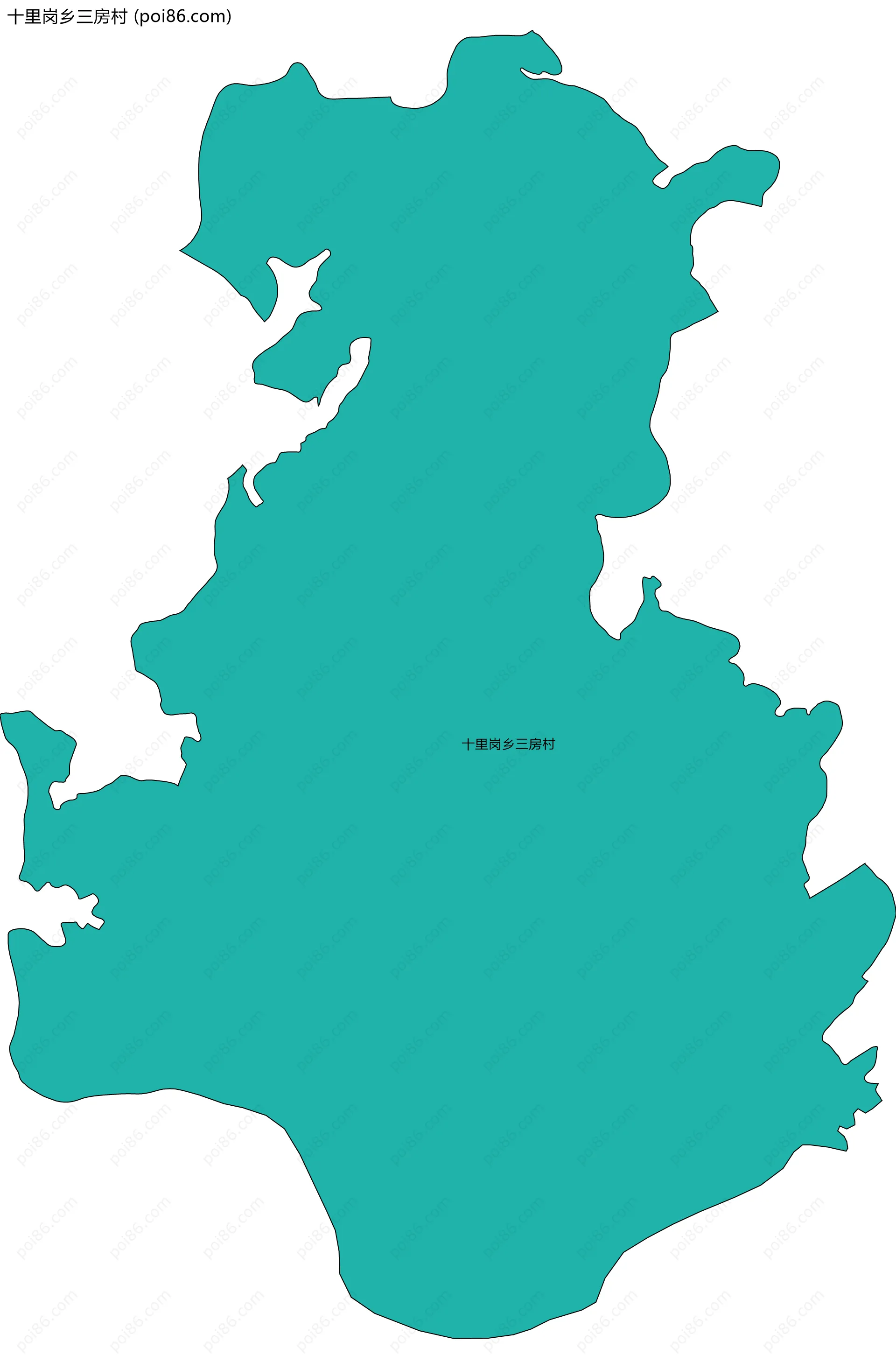 十里岗乡三房村边界地图