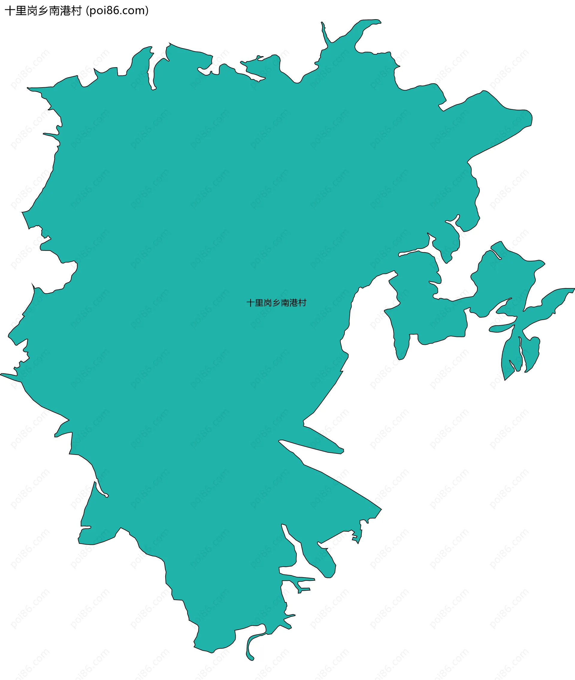 十里岗乡南港村边界地图