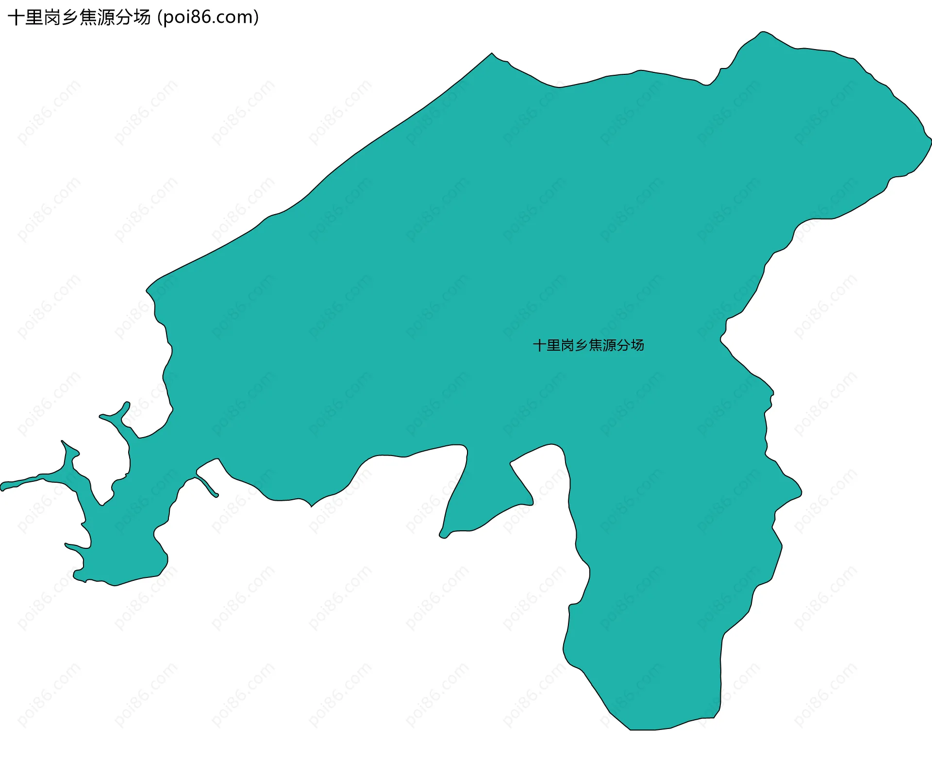 十里岗乡焦源分场边界地图