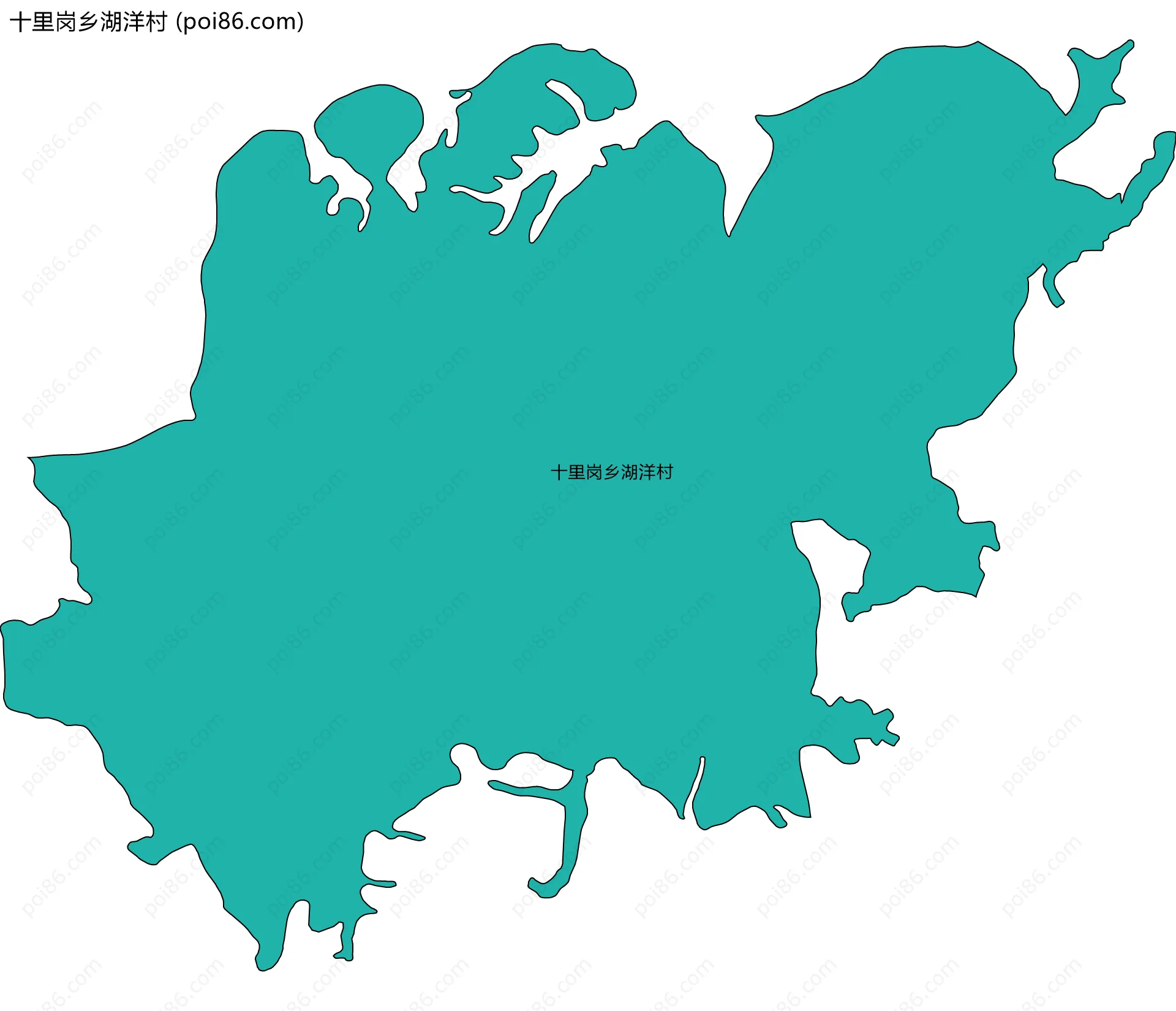 十里岗乡湖洋村边界地图