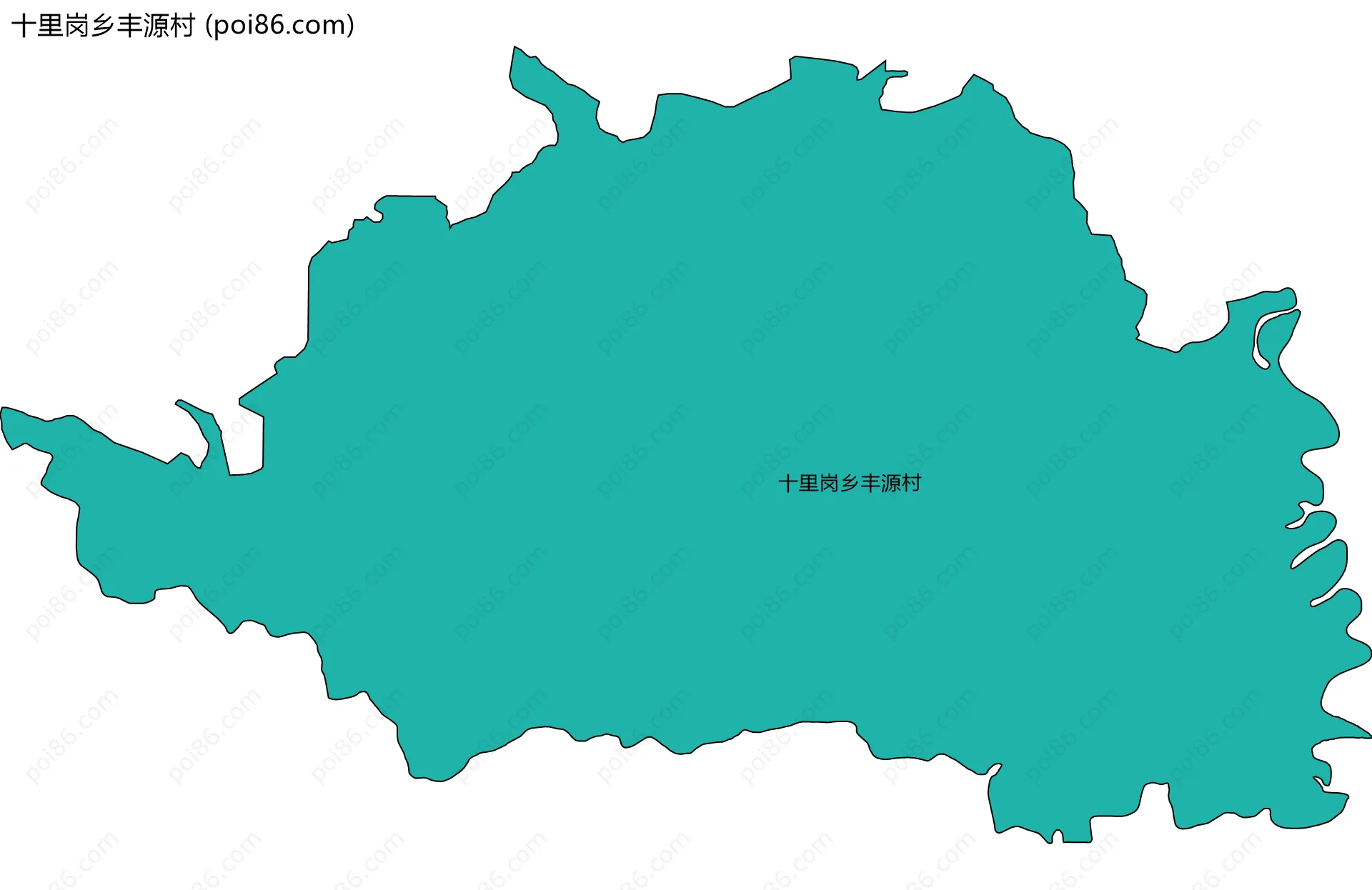 十里岗乡丰源村边界地图