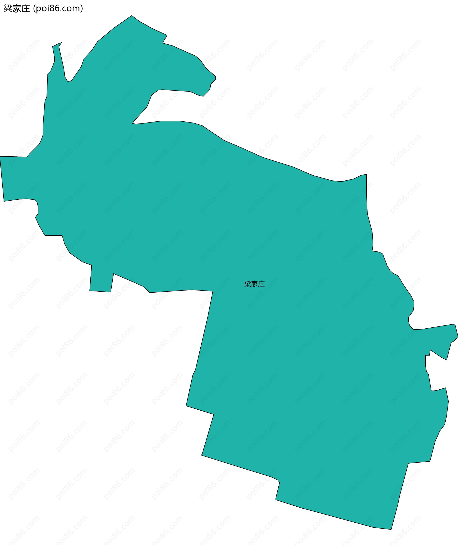 梁家庄边界地图