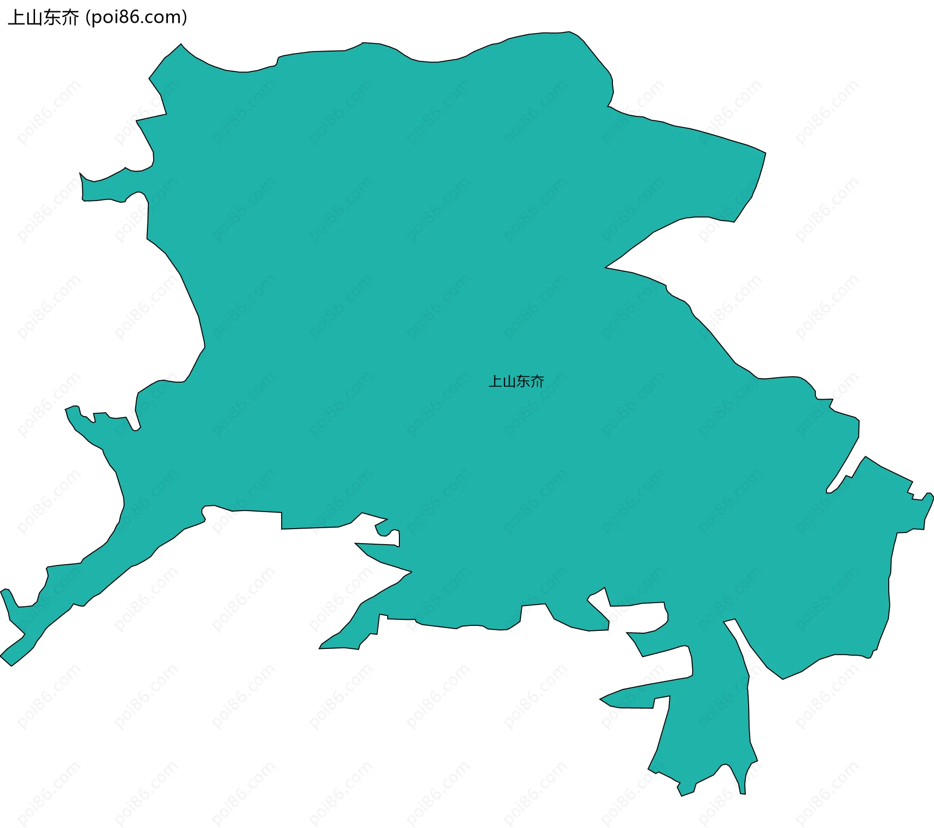 上山东夼边界地图