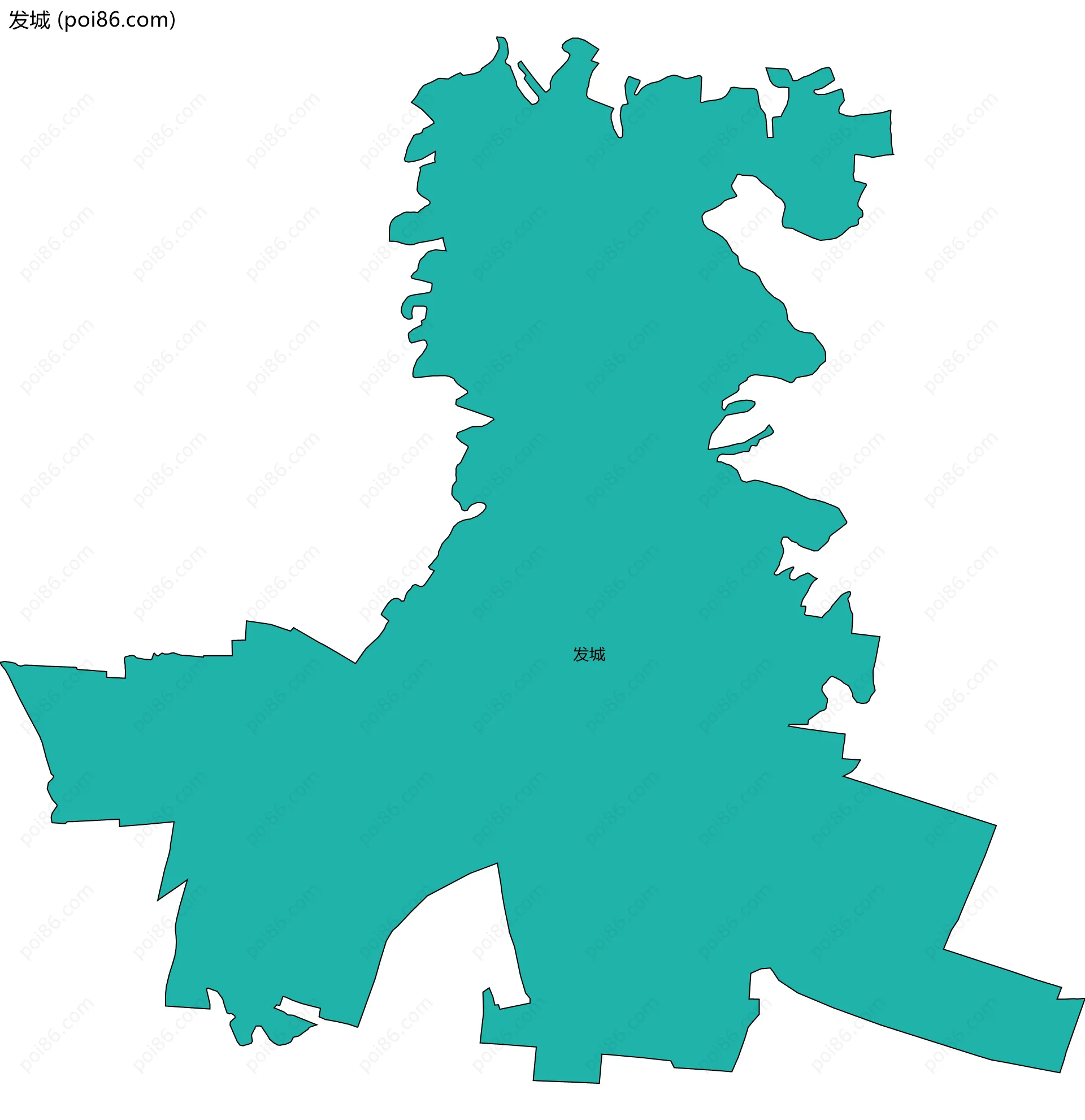 发城边界地图