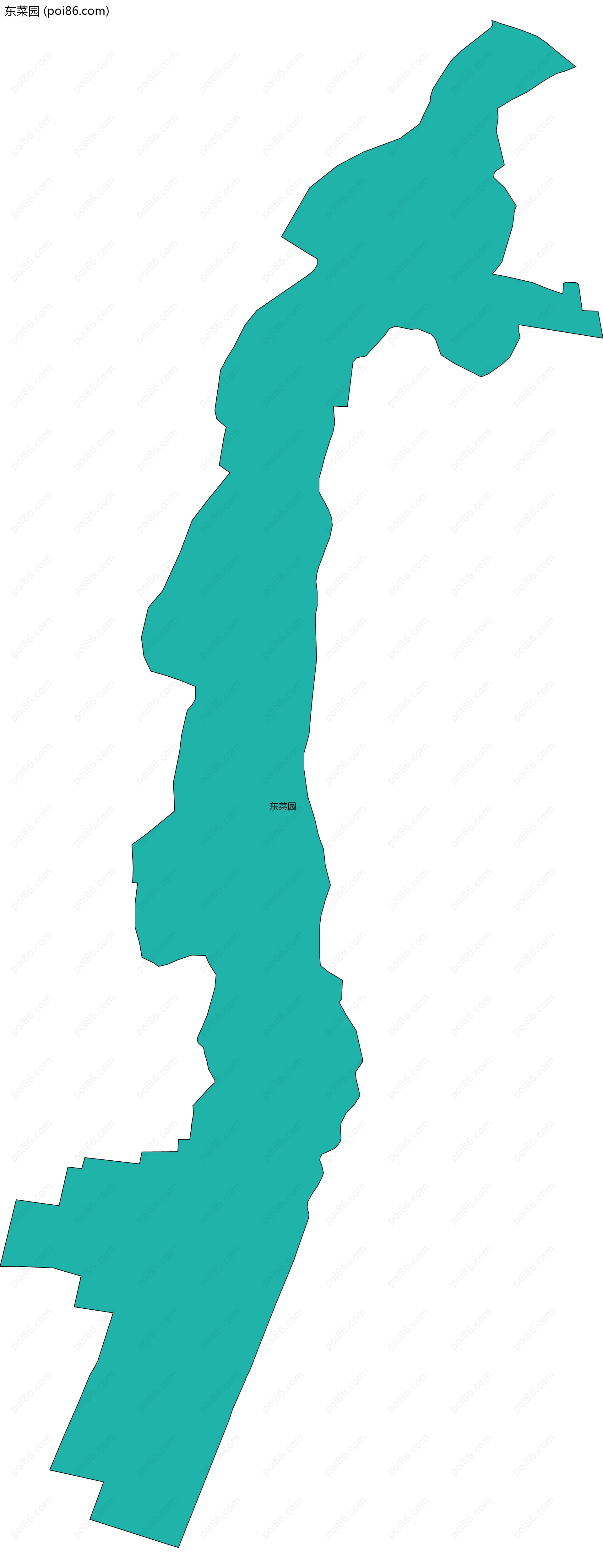 东菜园边界地图