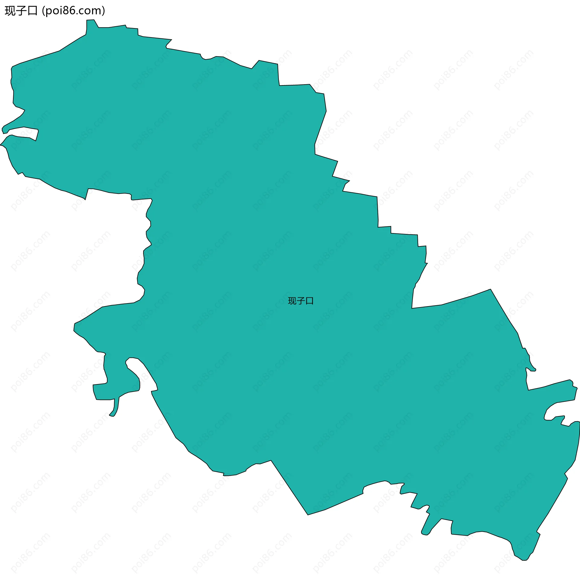 现子口边界地图