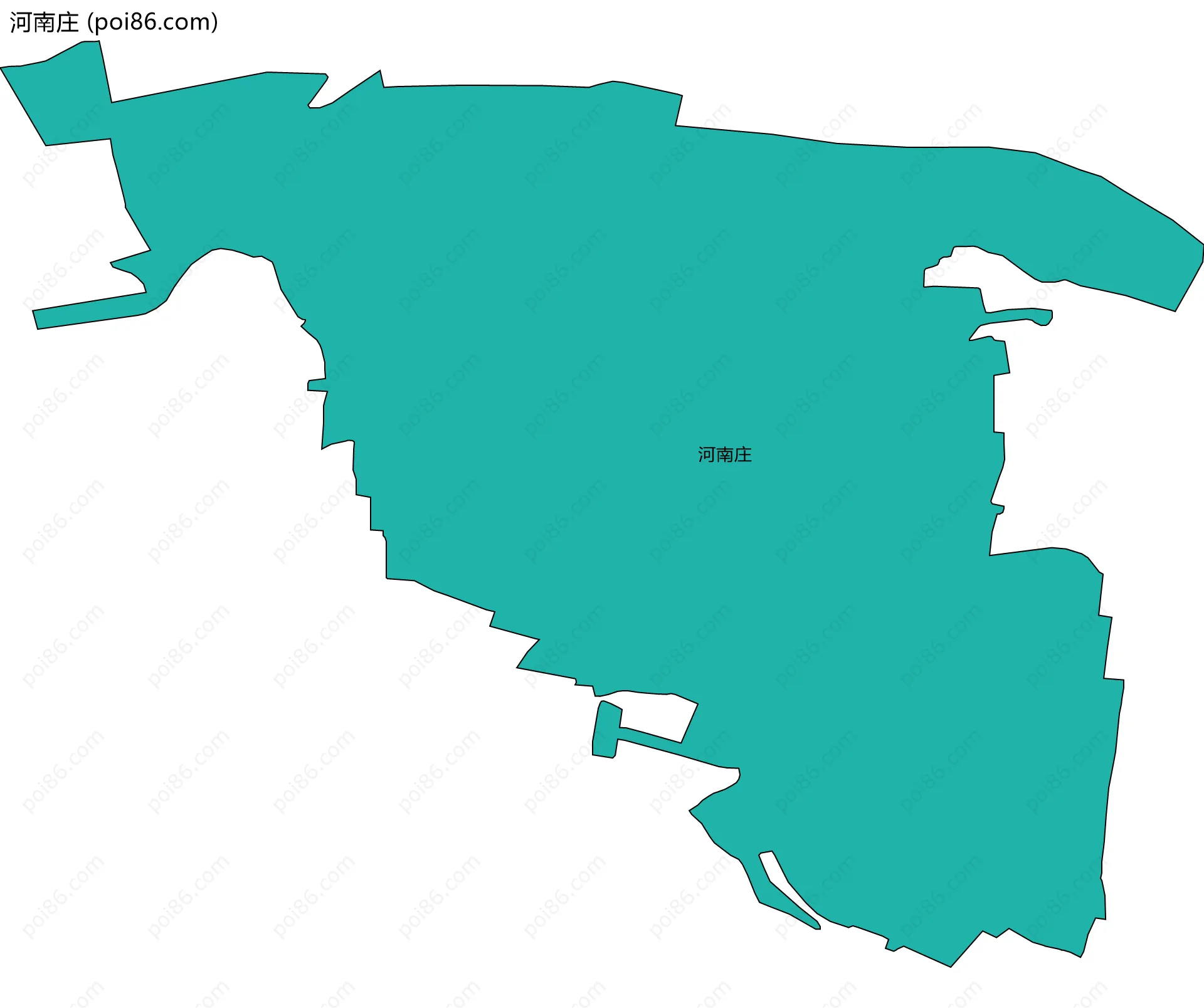 河南庄边界地图