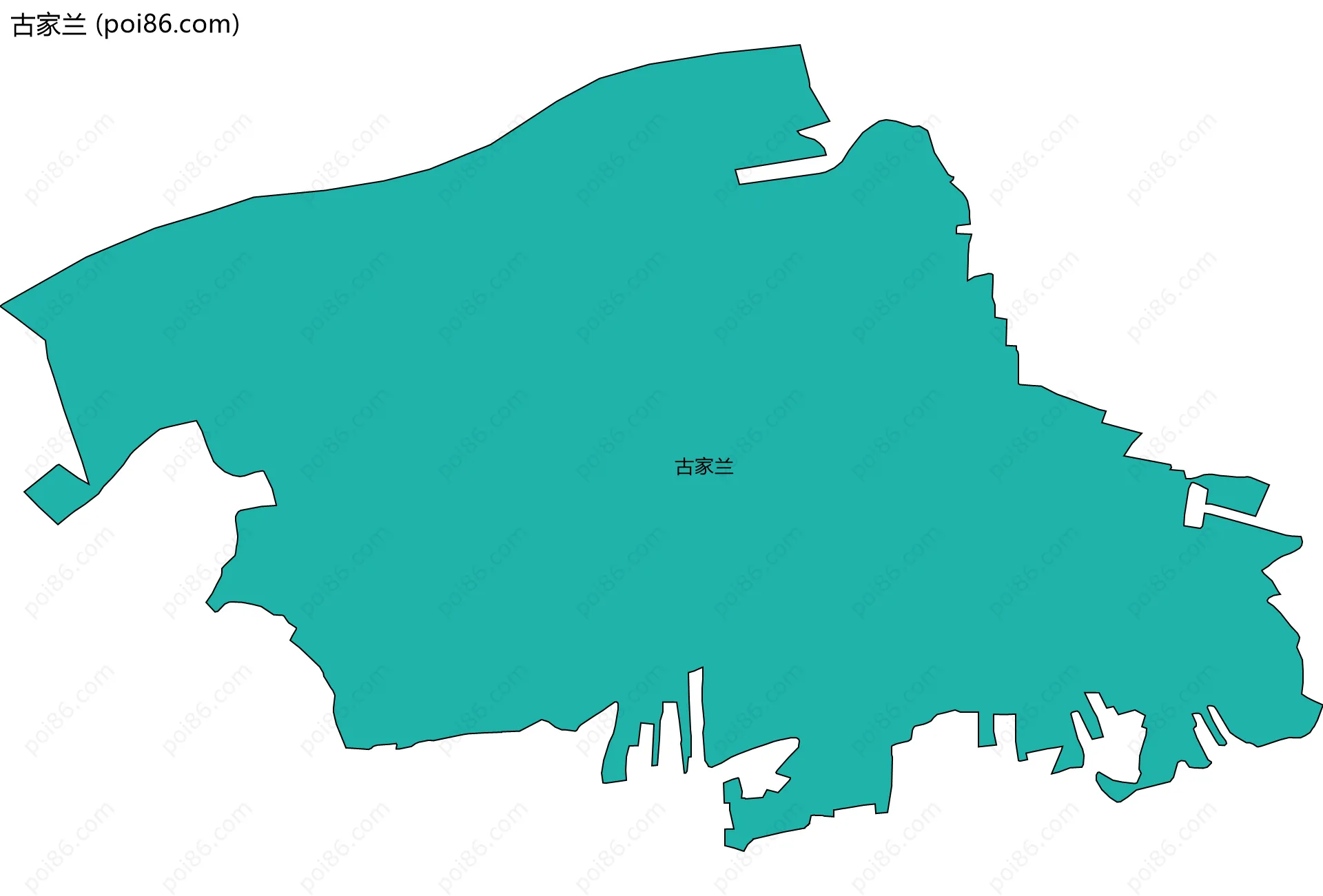 古家兰边界地图