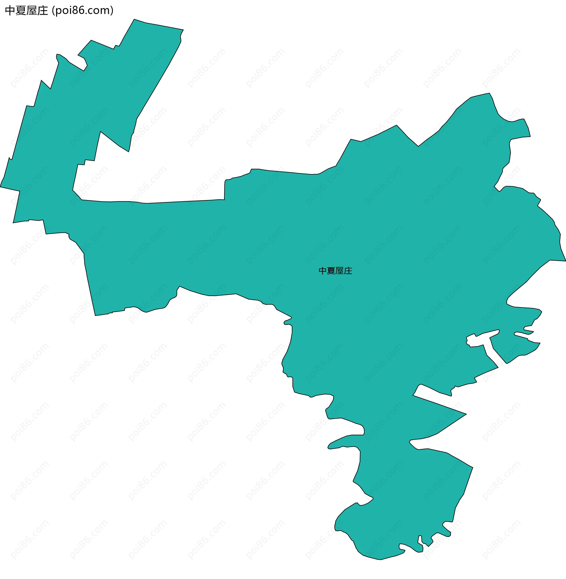 中夏屋庄边界地图