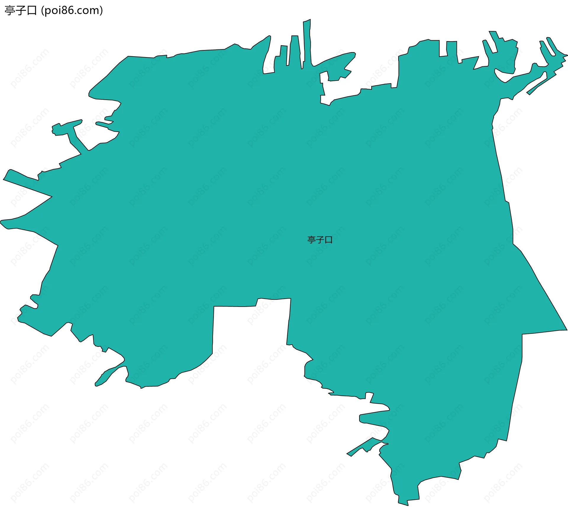 亭子口边界地图