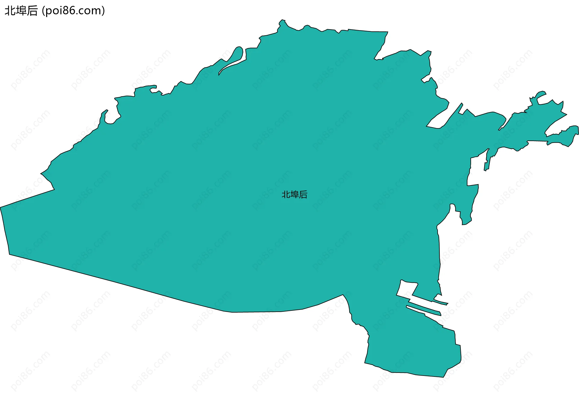 北埠后边界地图