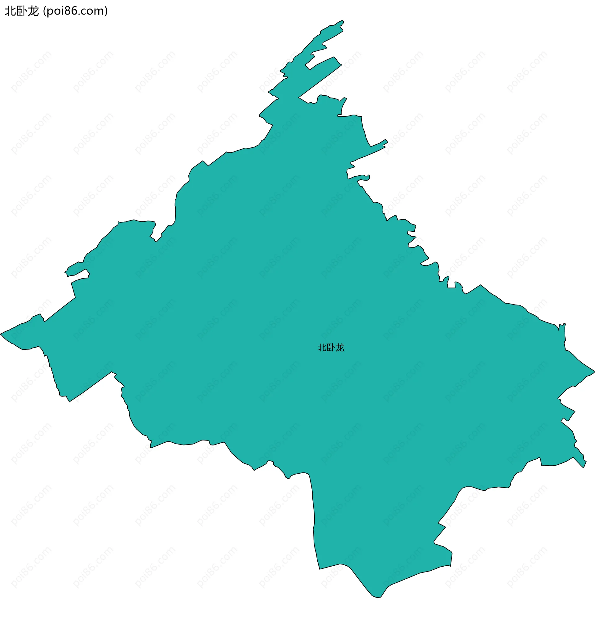 北卧龙边界地图