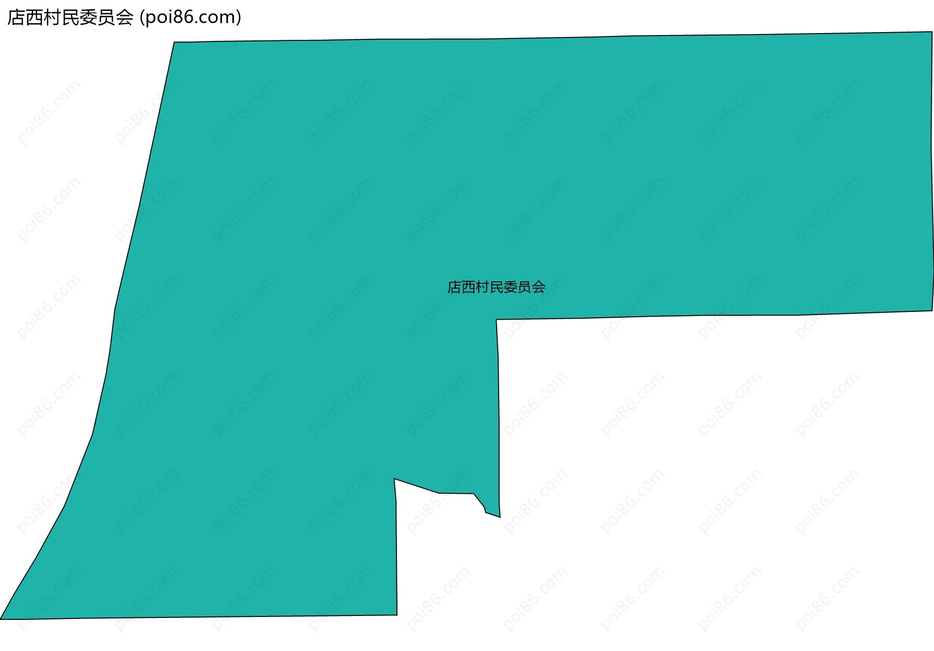 店西村民委员会边界地图