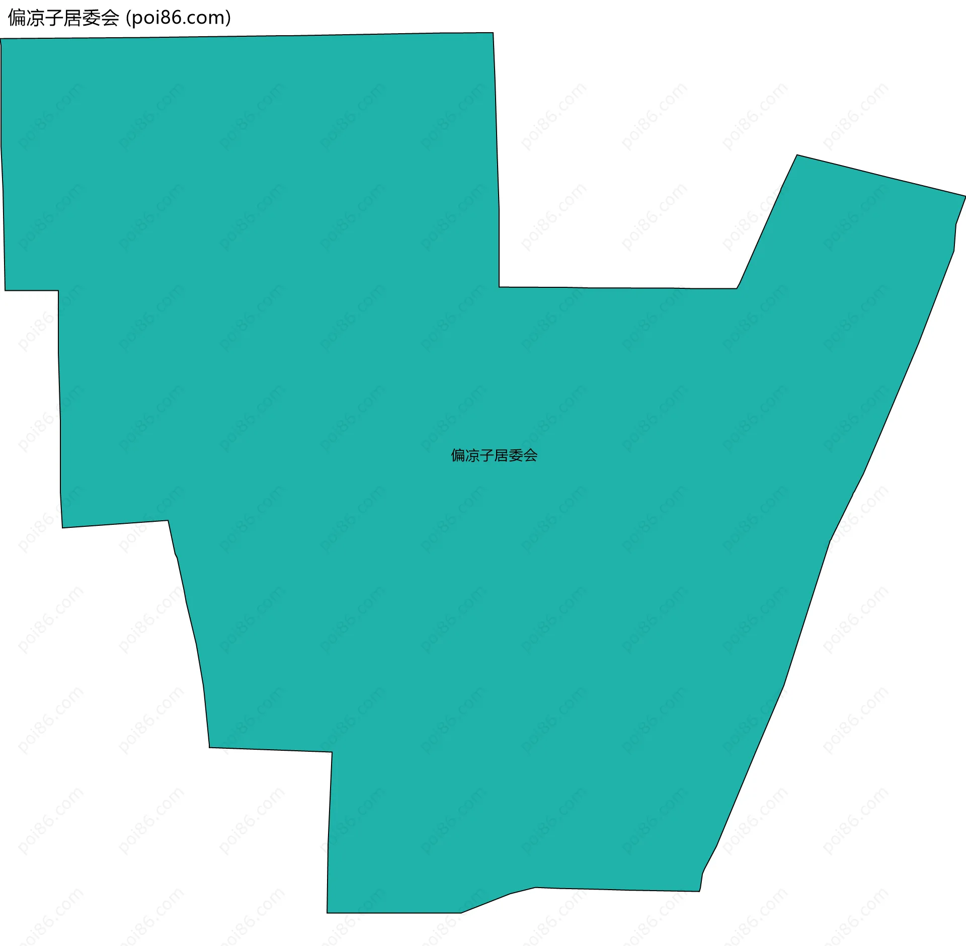 偏凉子居委会边界地图