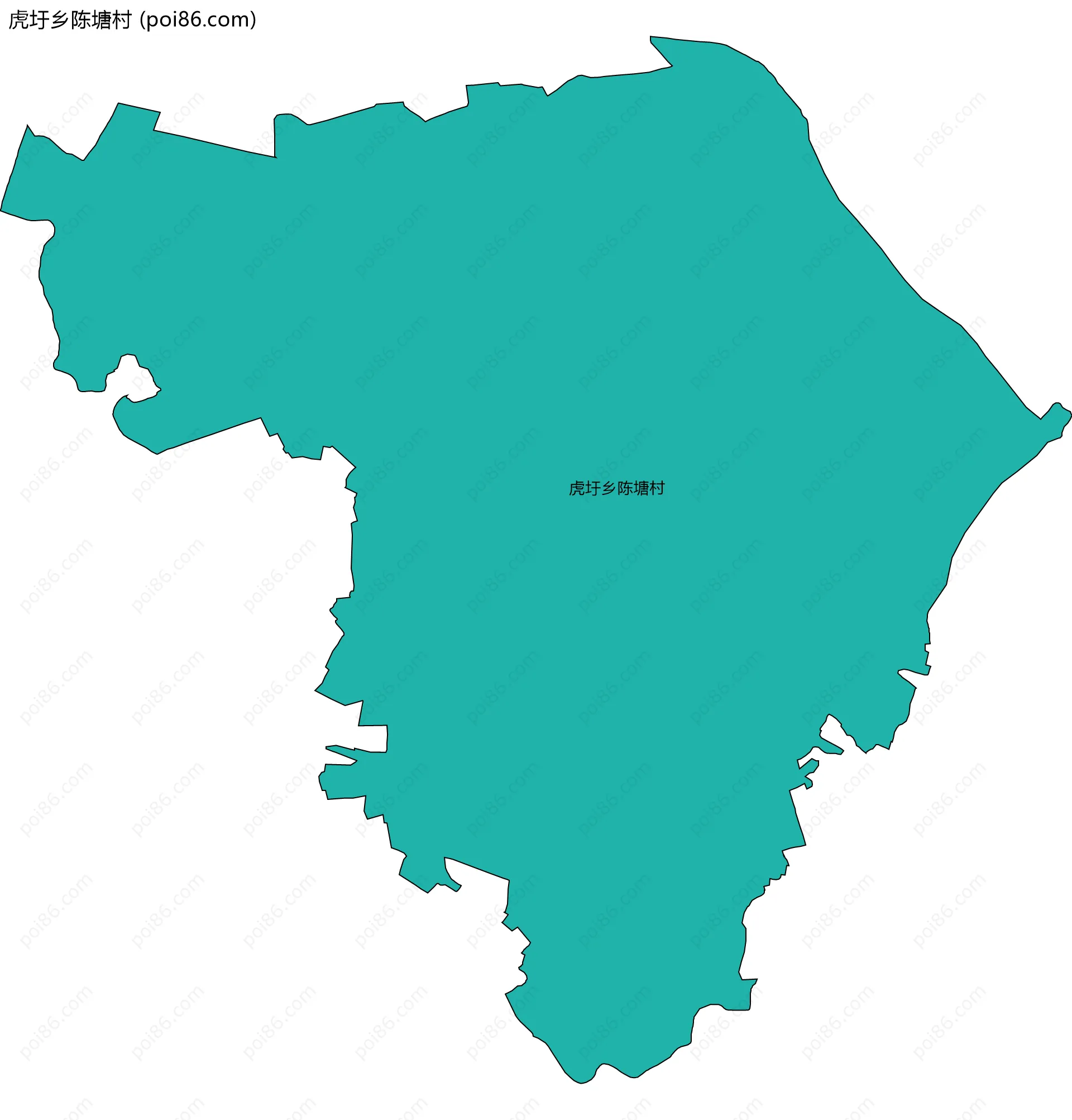 虎圩乡陈塘村边界地图