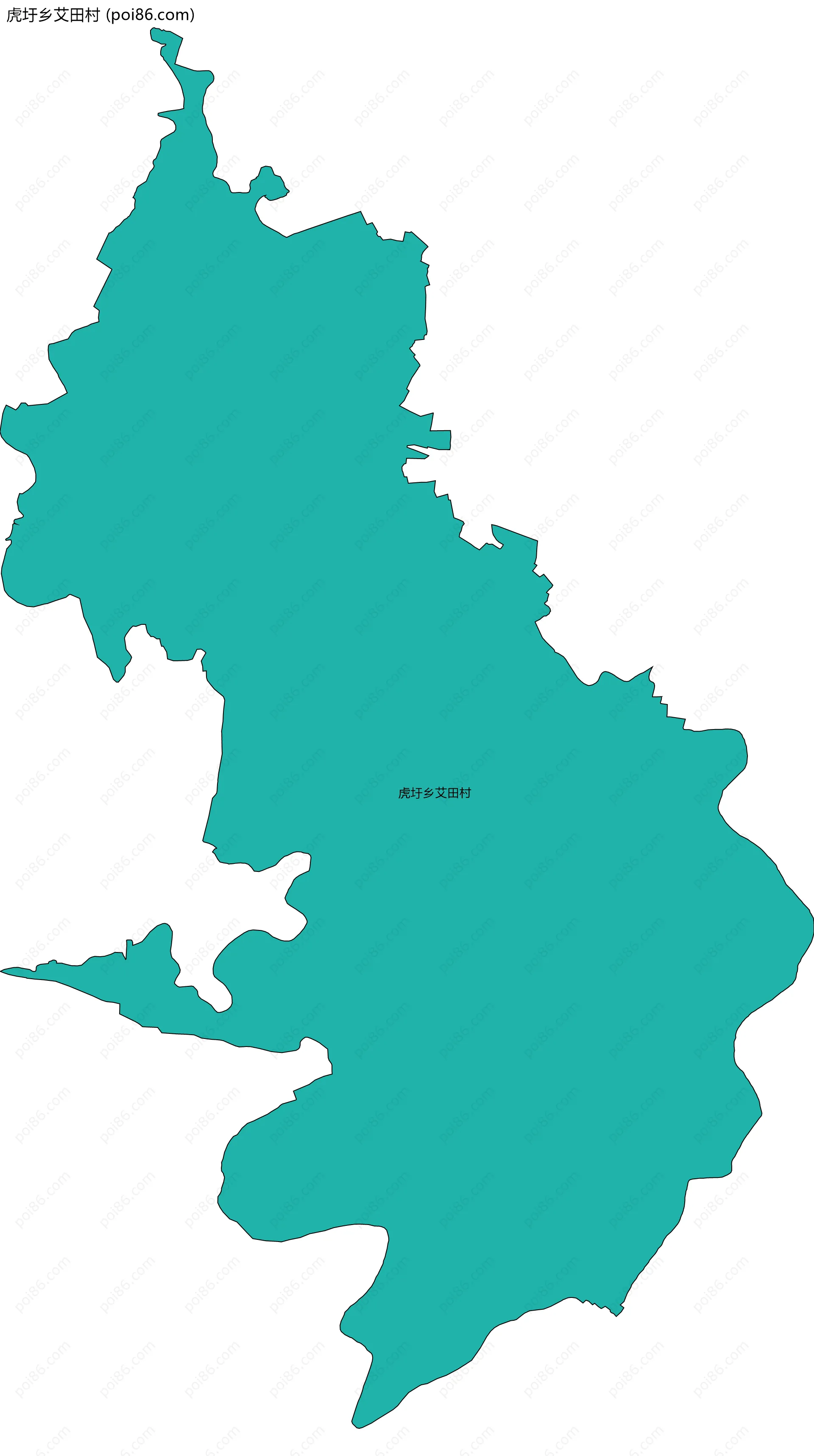 虎圩乡艾田村边界地图