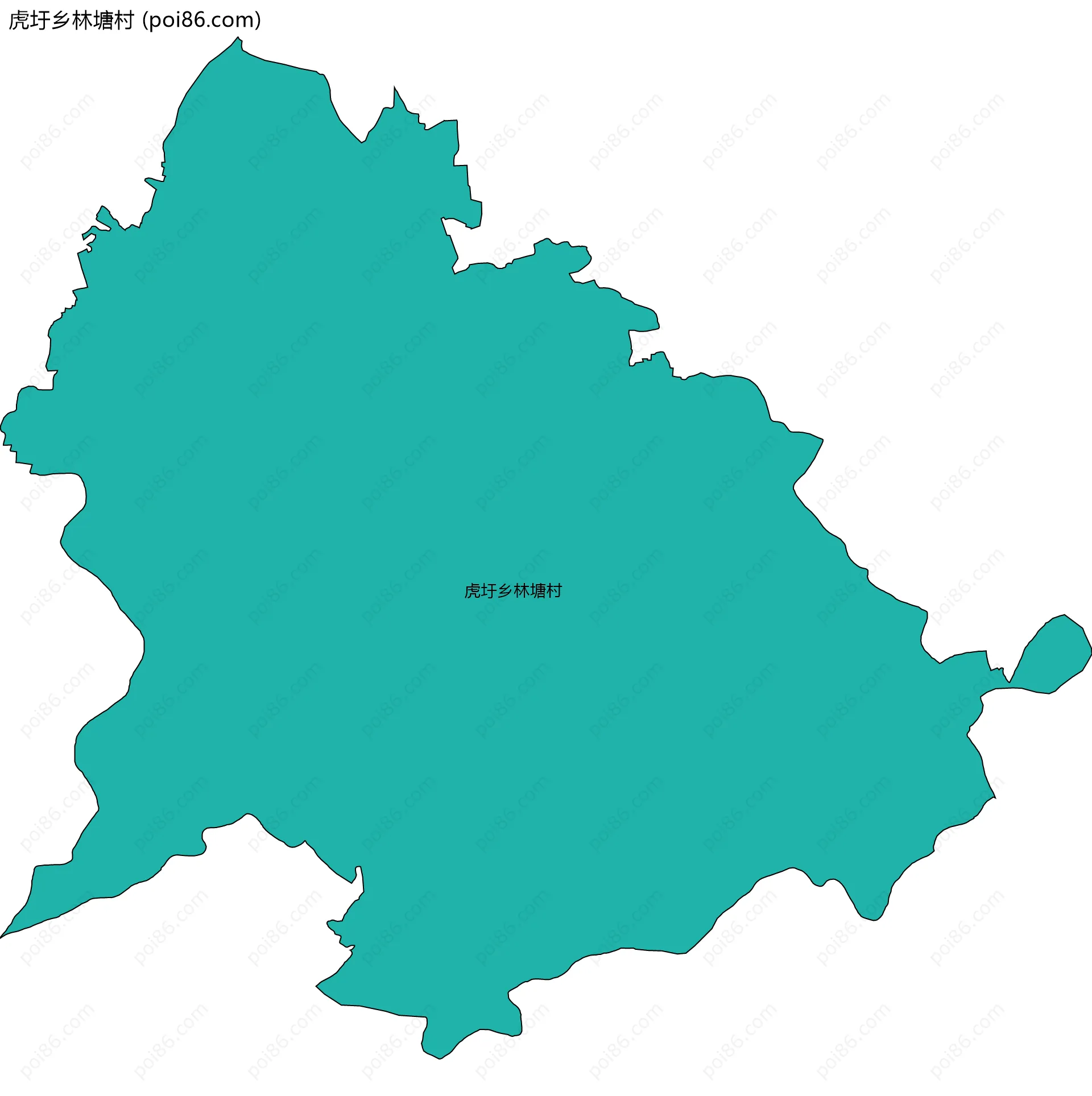 虎圩乡林塘村边界地图