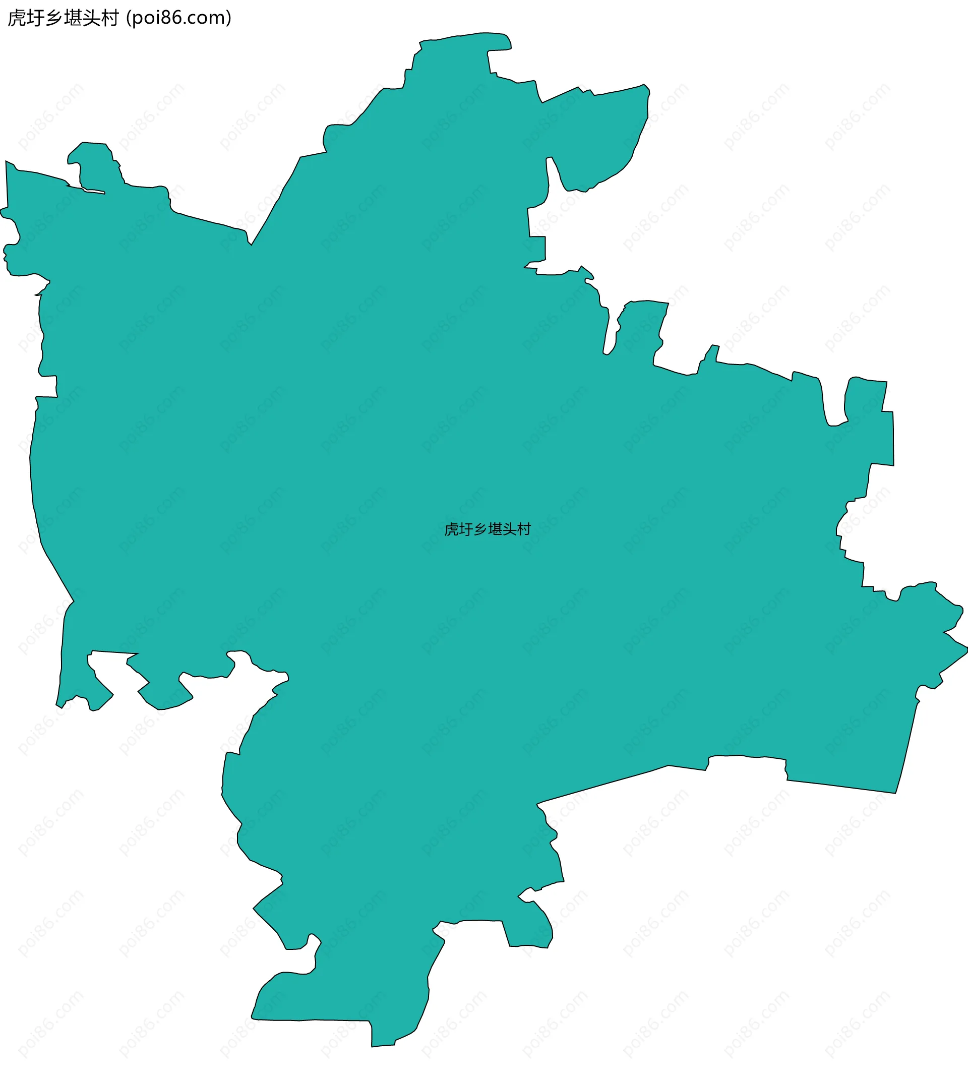 虎圩乡堪头村边界地图