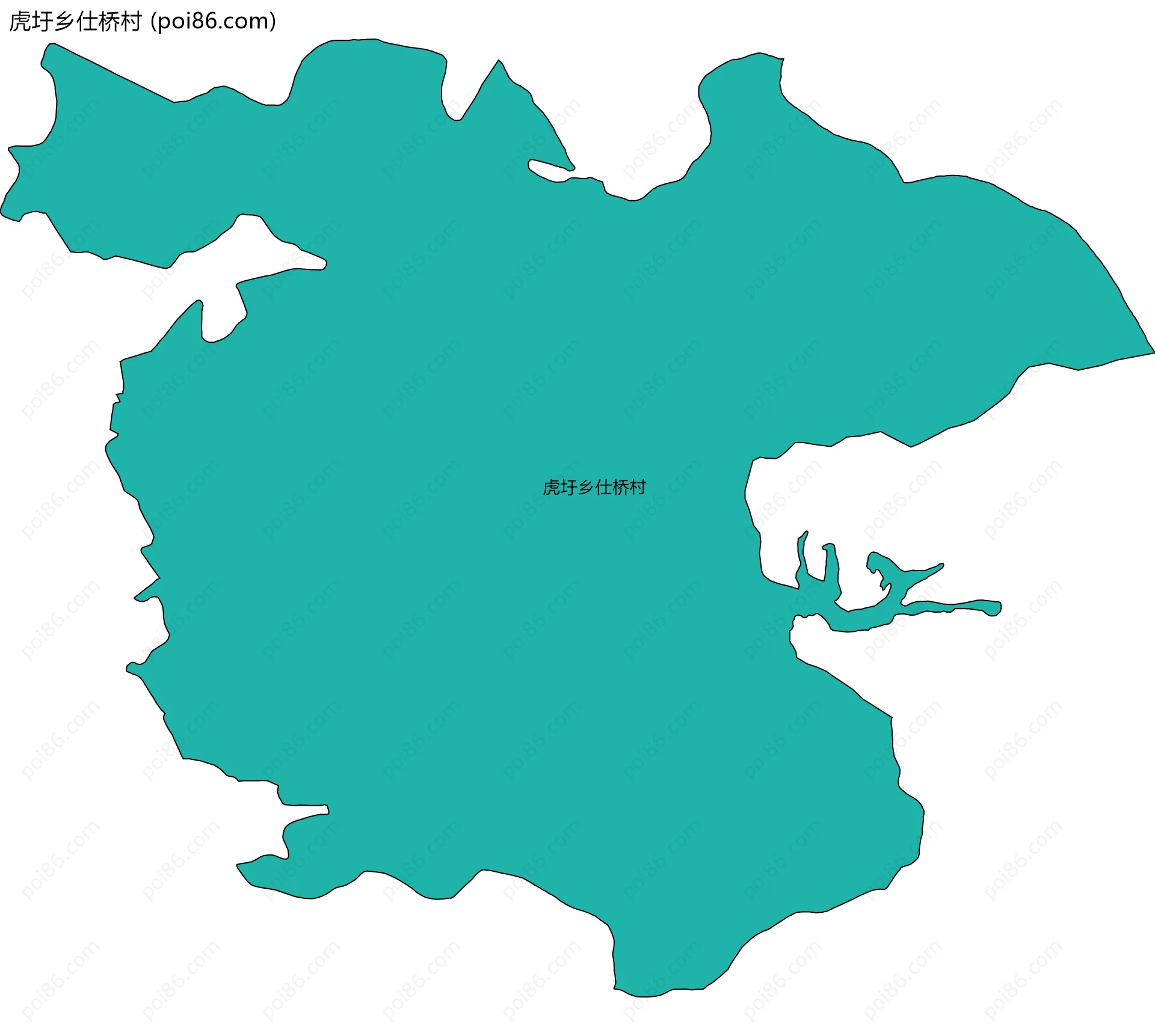 虎圩乡仕桥村边界地图