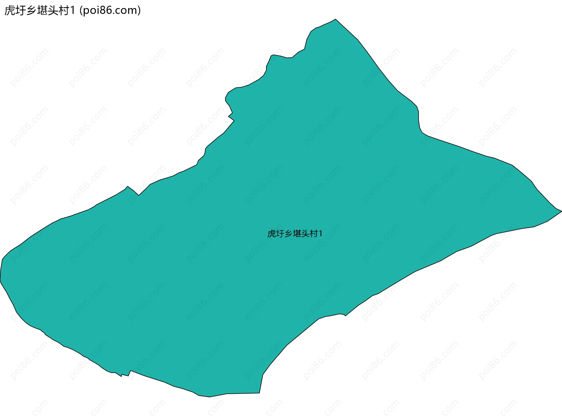 虎圩乡堪头村1边界地图