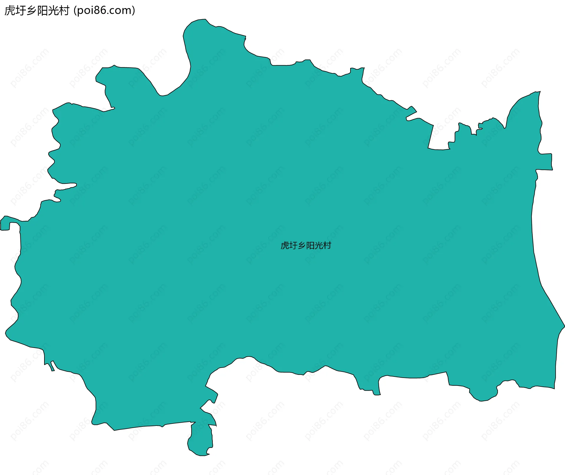 虎圩乡阳光村边界地图
