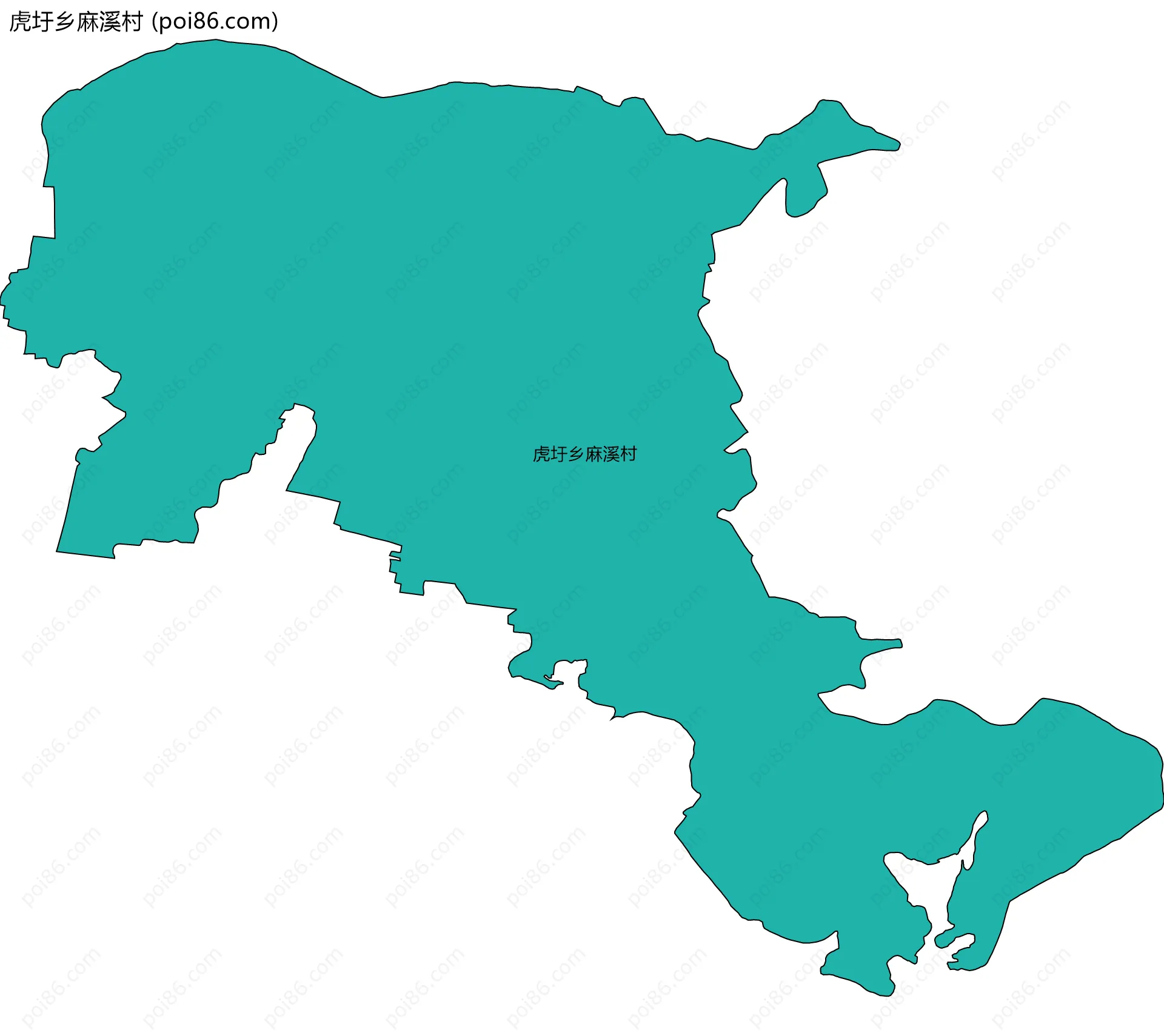 虎圩乡麻溪村边界地图