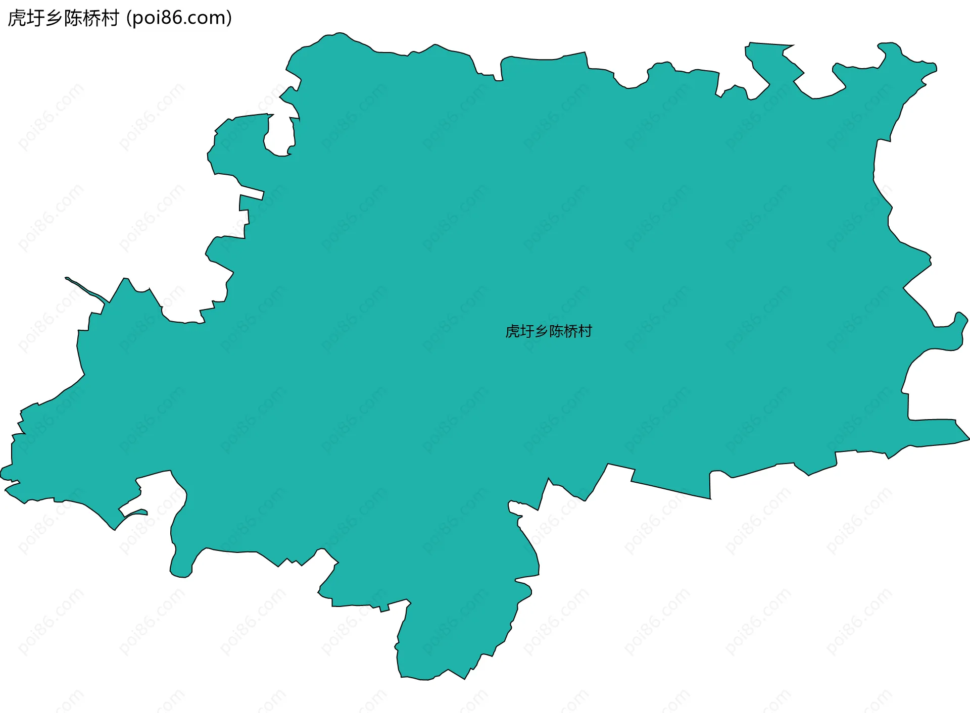 虎圩乡陈桥村边界地图