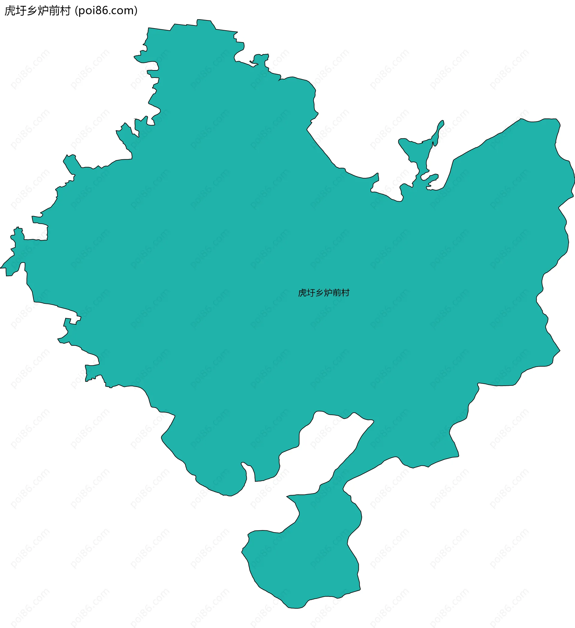 虎圩乡炉前村边界地图