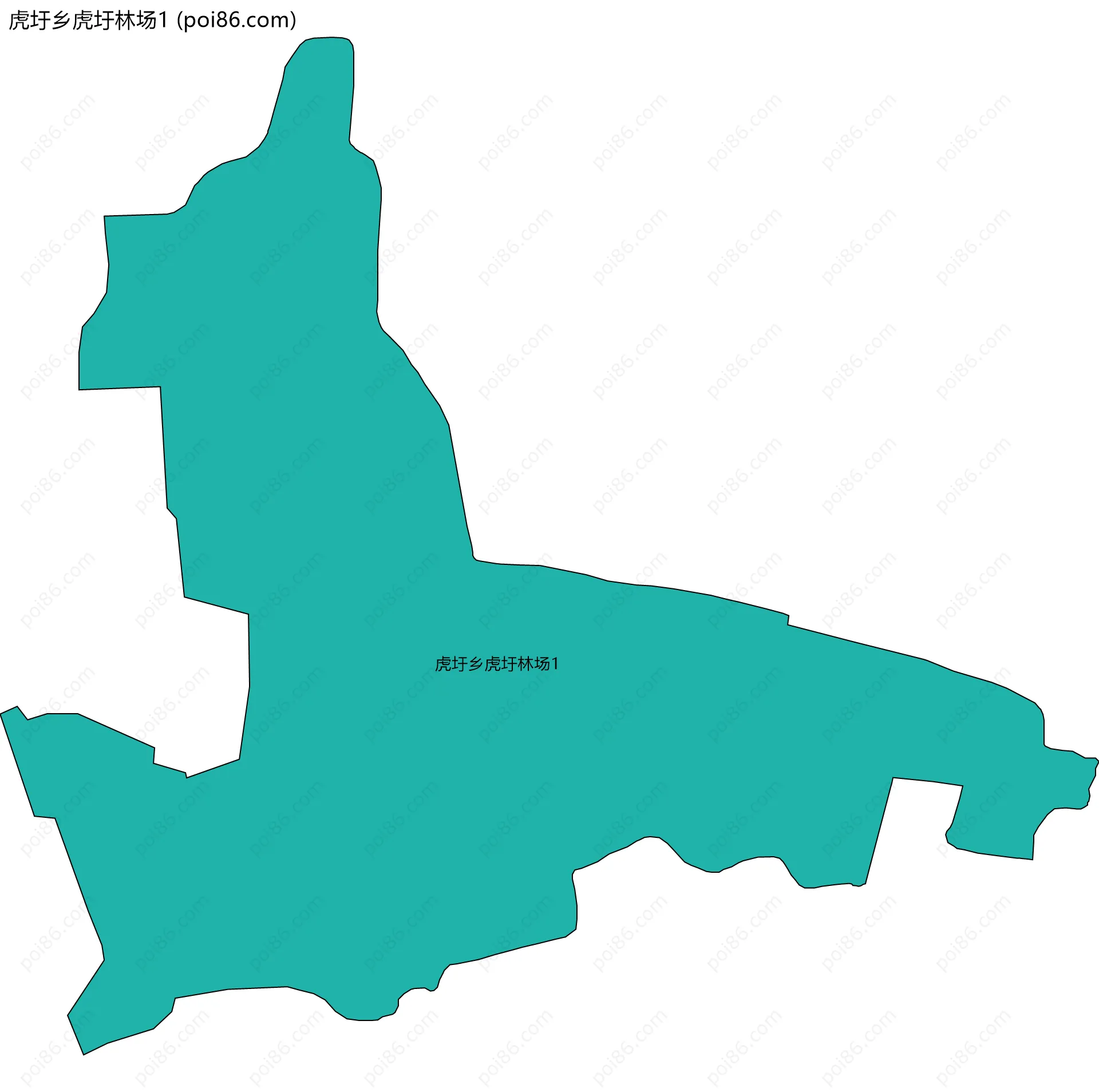 虎圩乡虎圩林场1边界地图