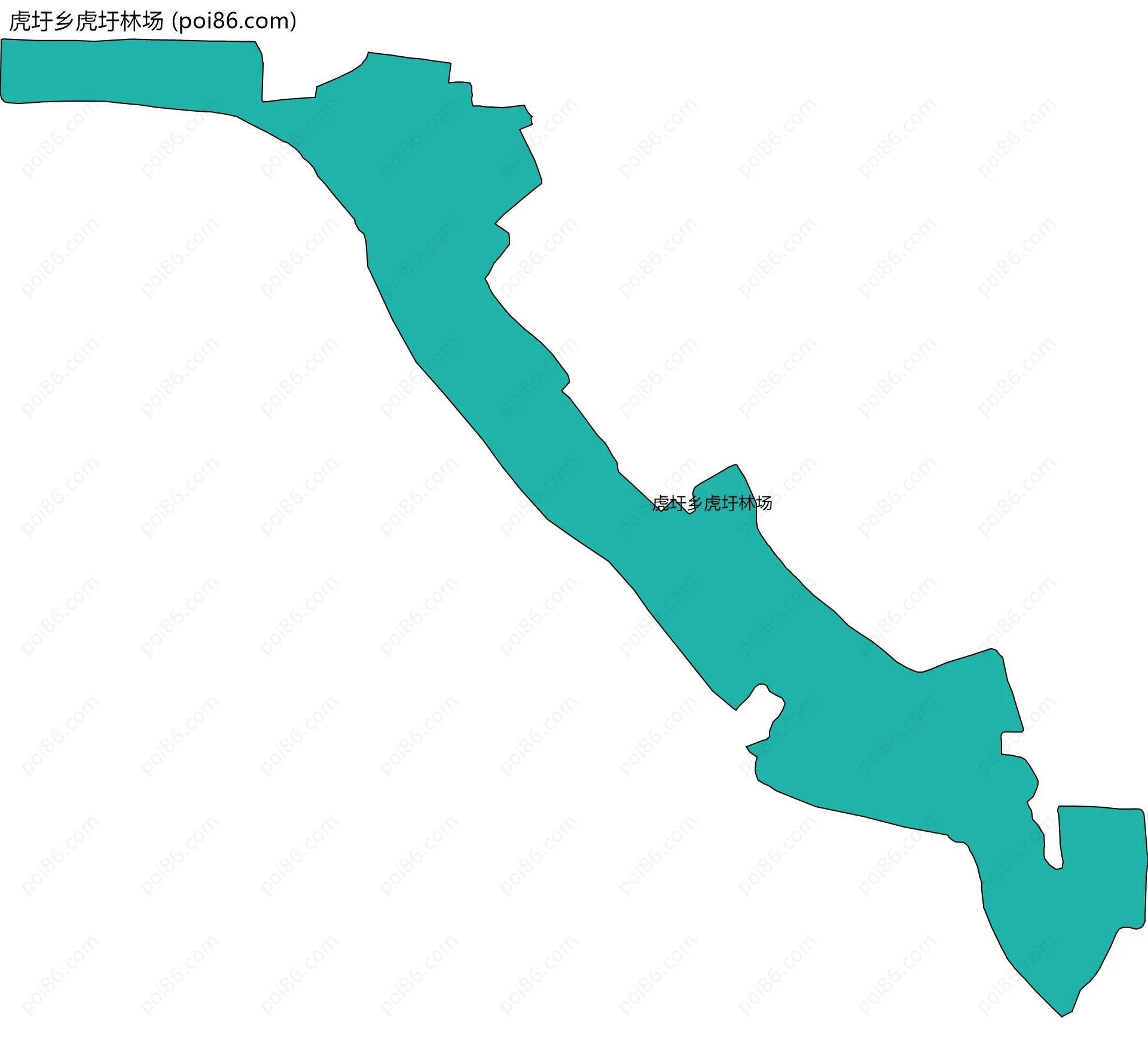 虎圩乡虎圩林场边界地图