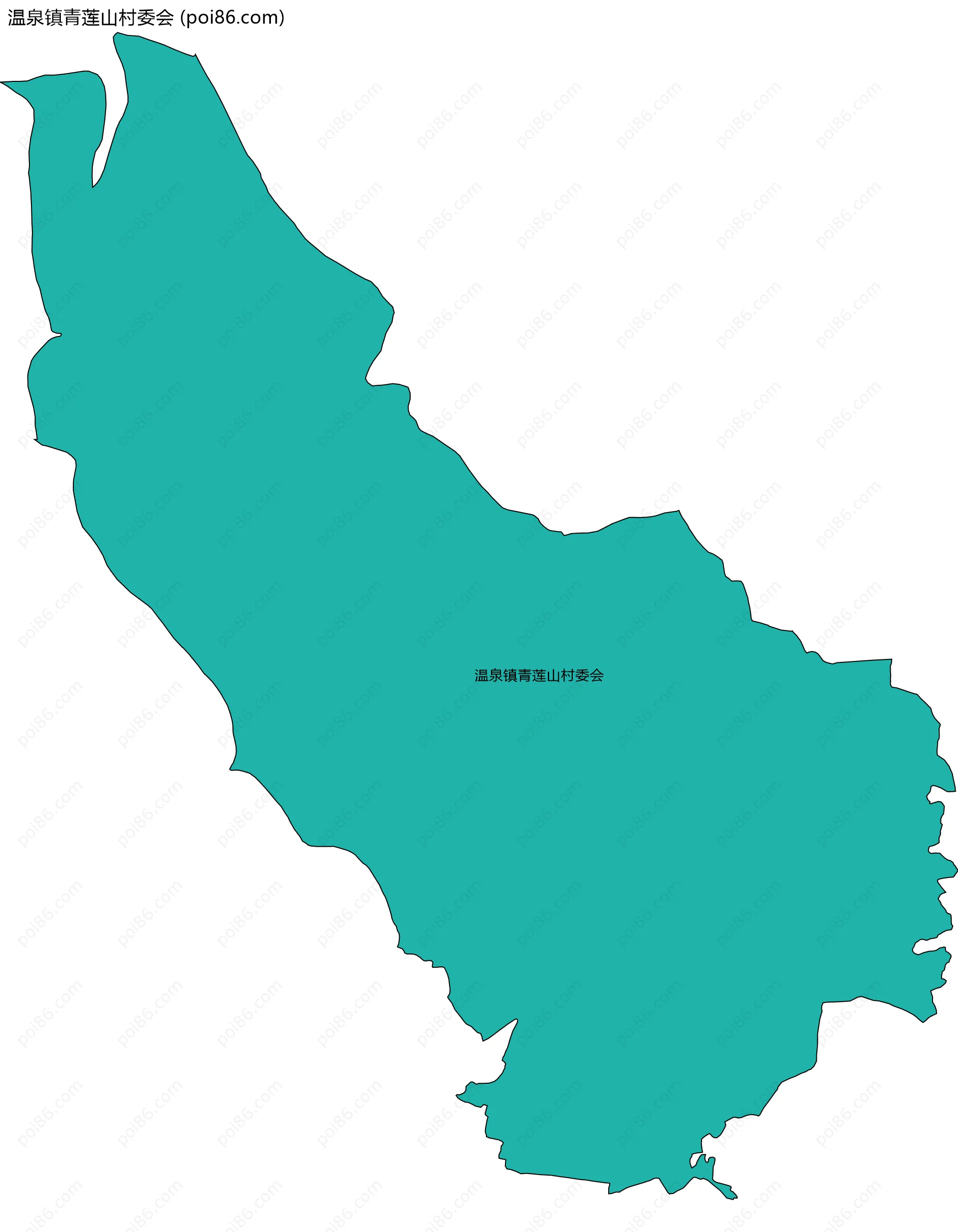 温泉镇青莲山村委会边界地图
