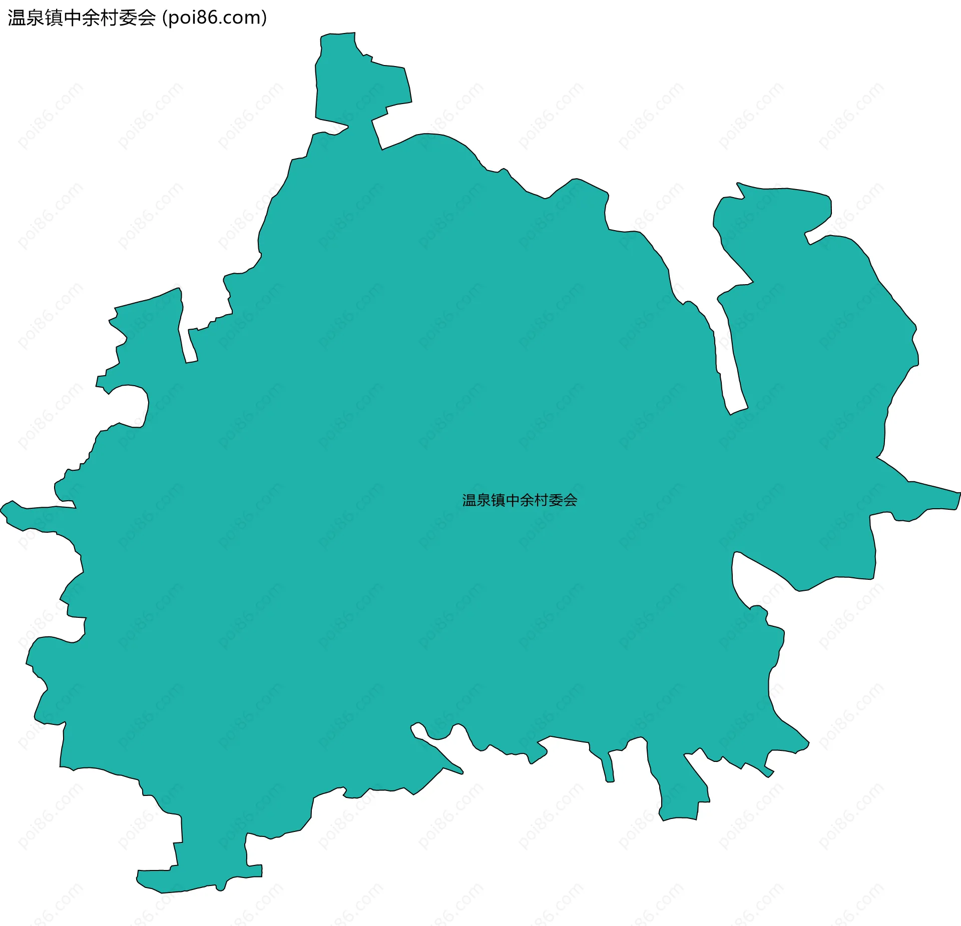 温泉镇中余村委会边界地图