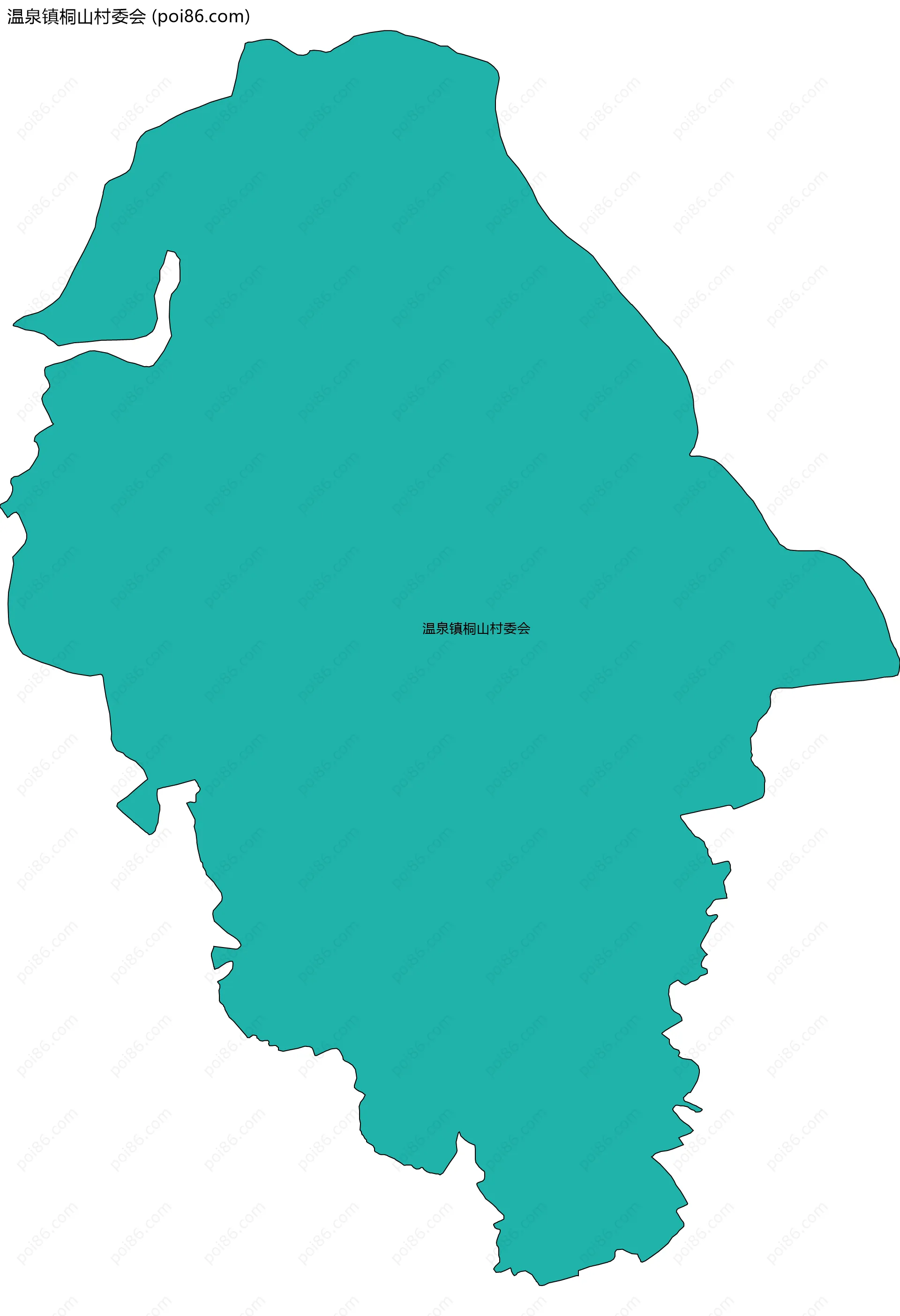 温泉镇桐山村委会边界地图